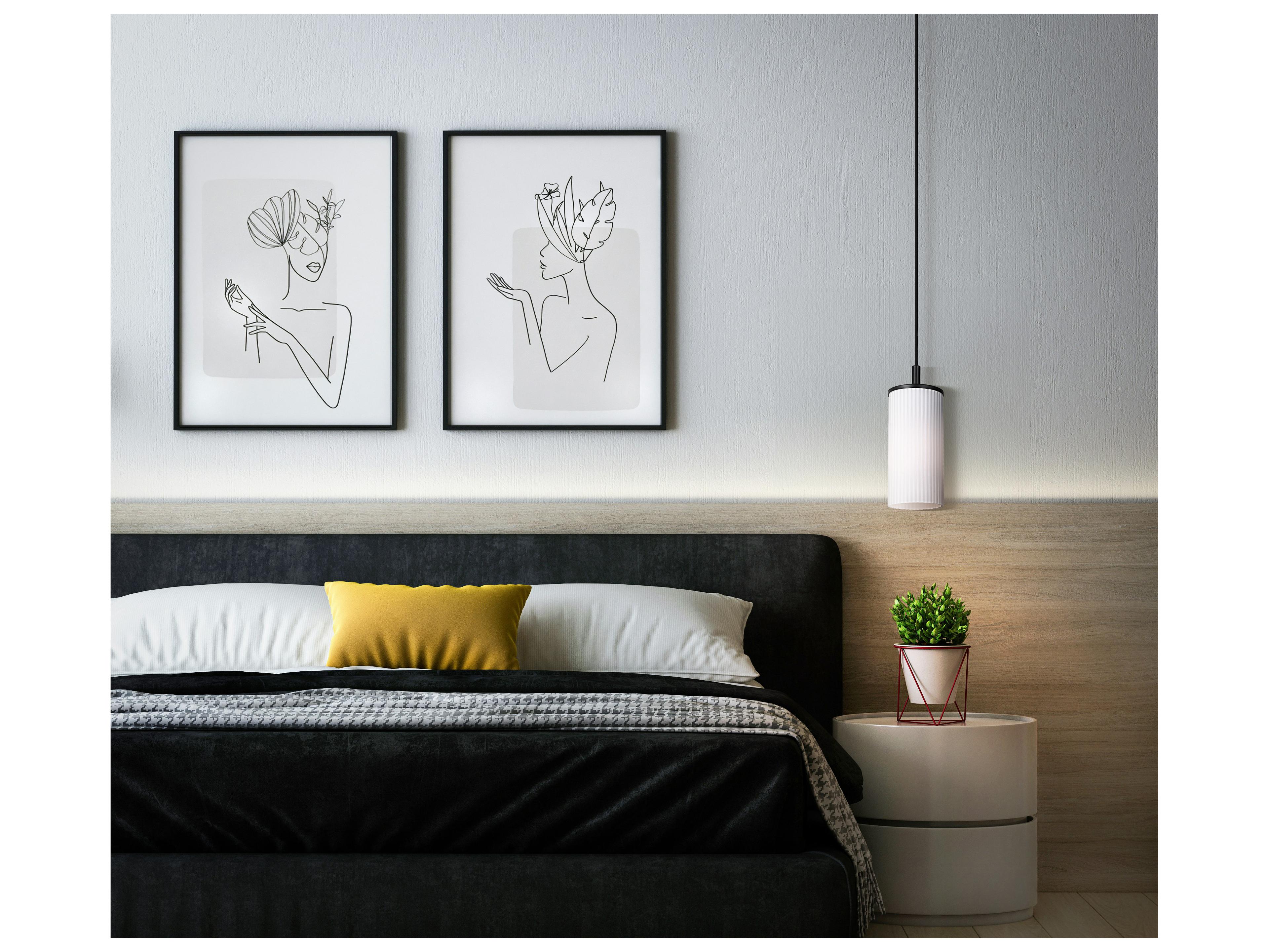 Canarm Kinslea 1 -light Black Cylinder Mini Pendant