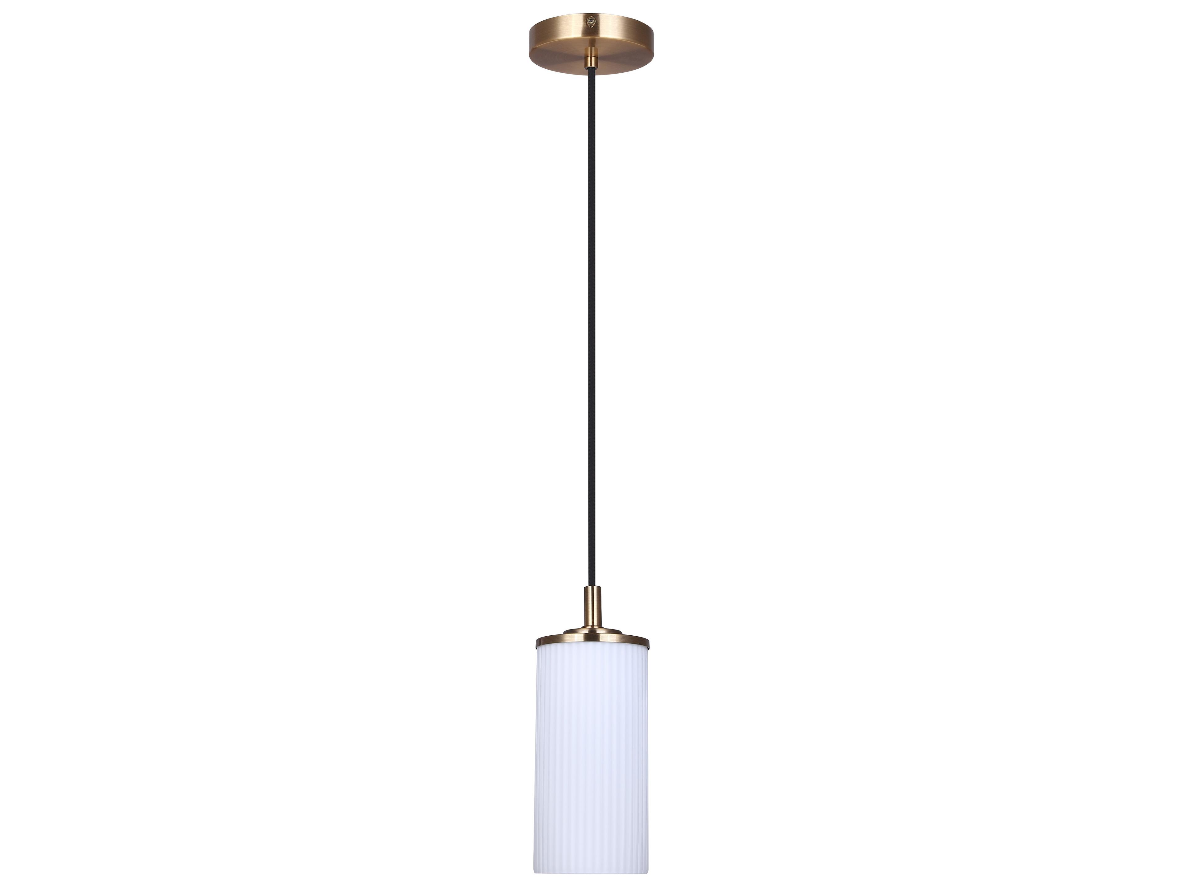 Canarm Kinslea 1 -light Gold Cylinder Mini Pendant