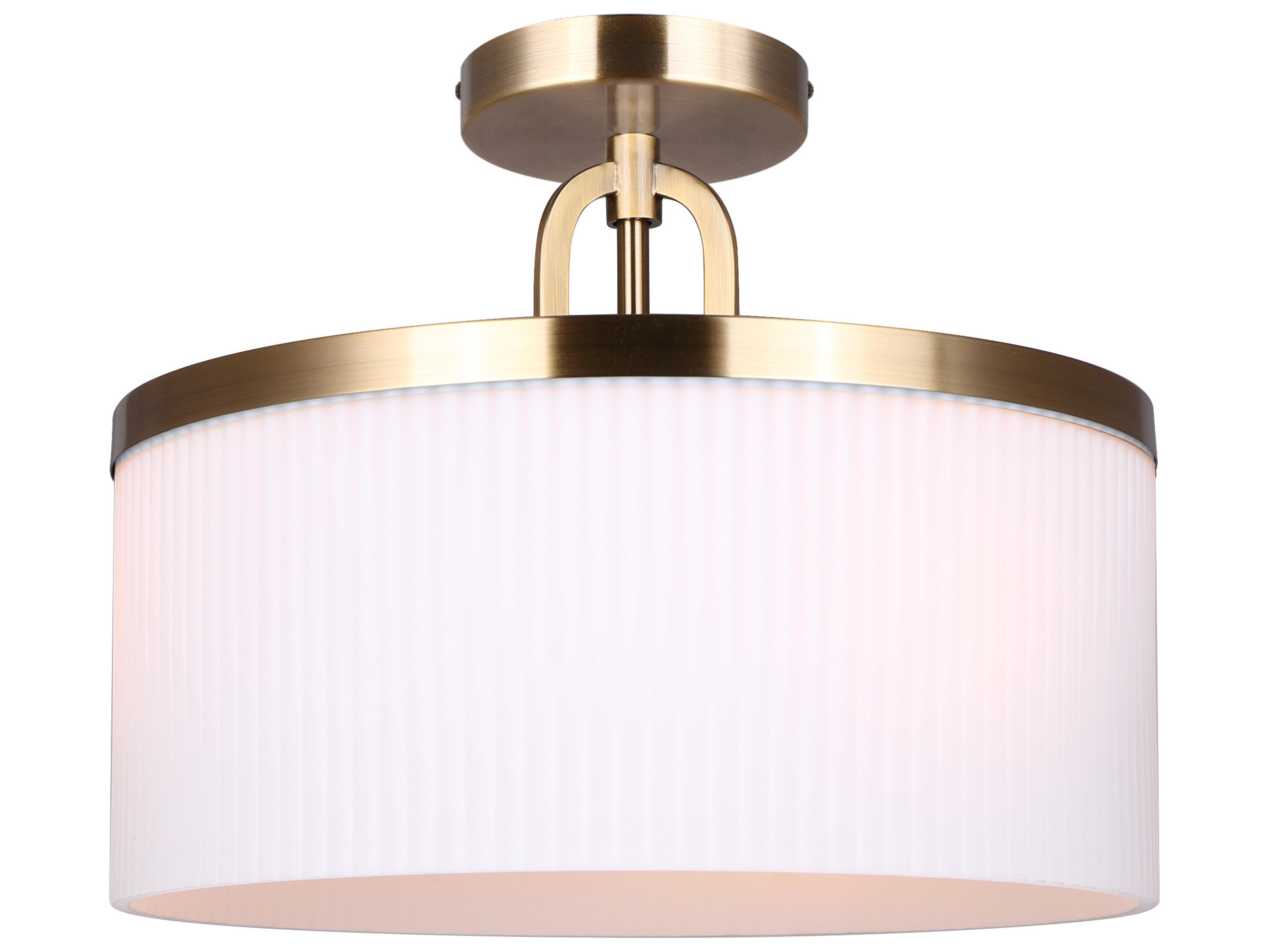 Canarm Kinslea 3 -light Gold Drum Pendant