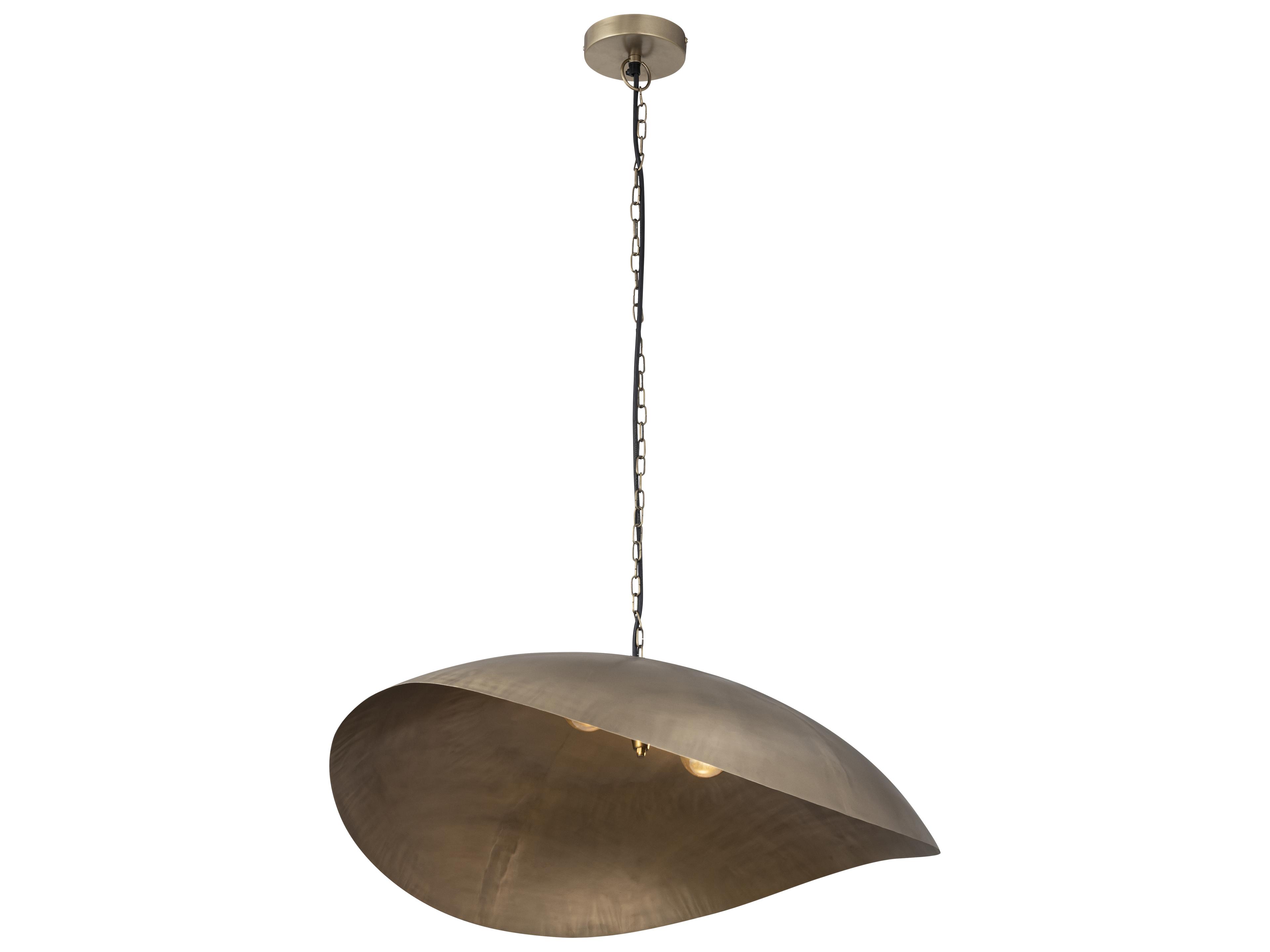 Maverick 2 -light Brass Geometric Pendant