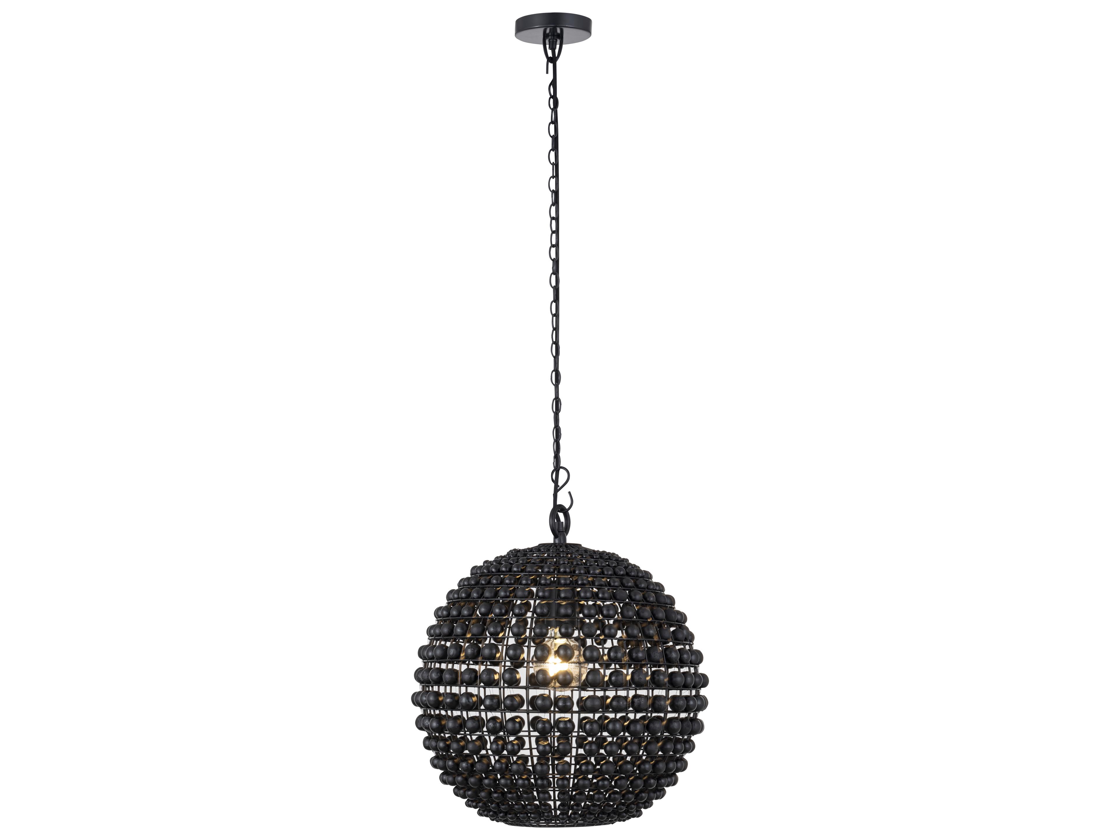 Burkley 1 -light Black Globe Pendant