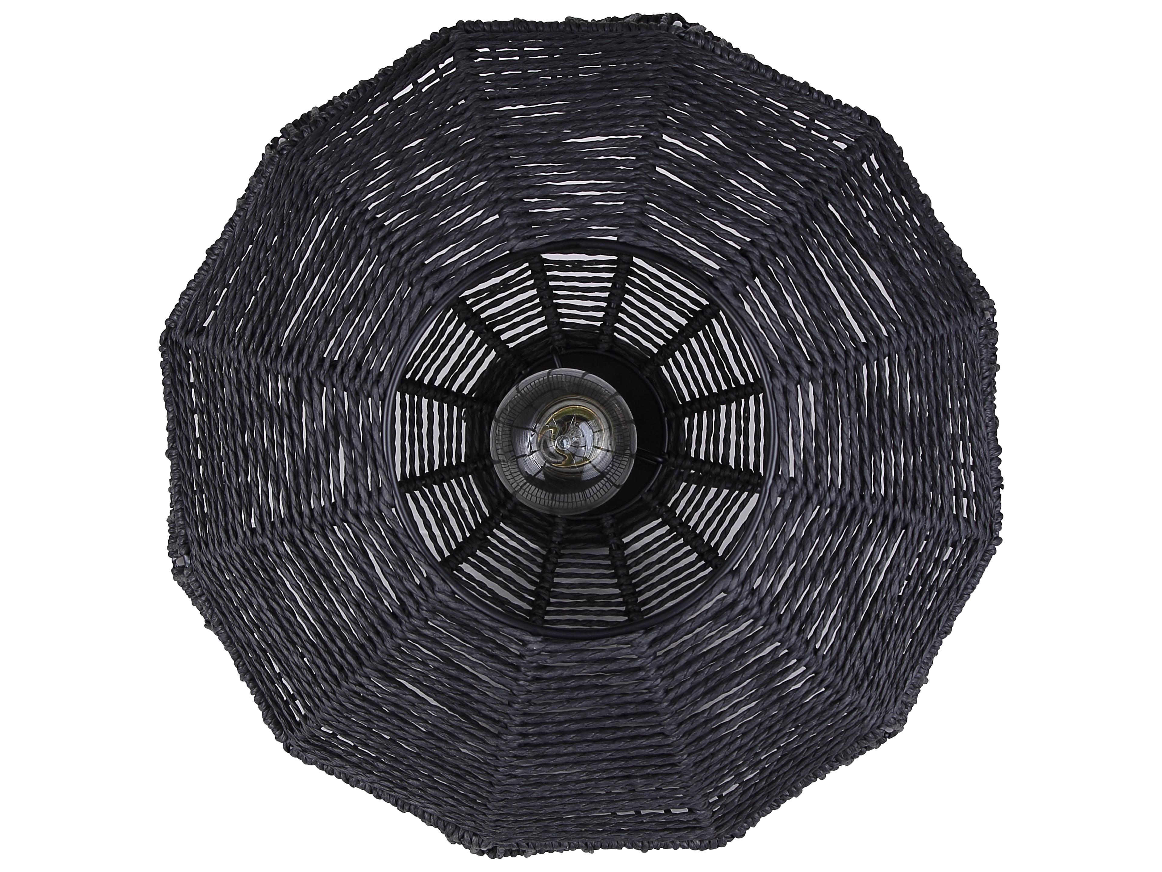 Canarm Valence 1 -light Black Globe Pendant