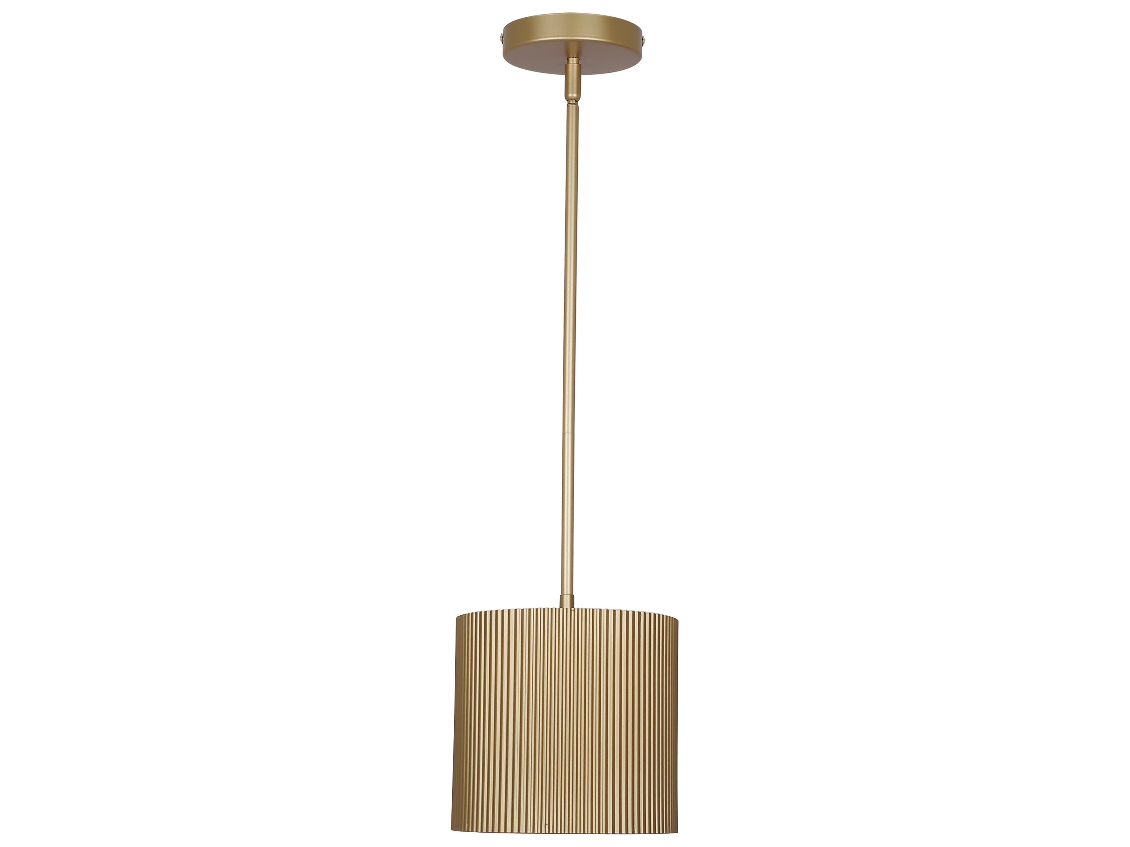 Canarm Scarlett 1 -light Gold Drum Mini Pendant
