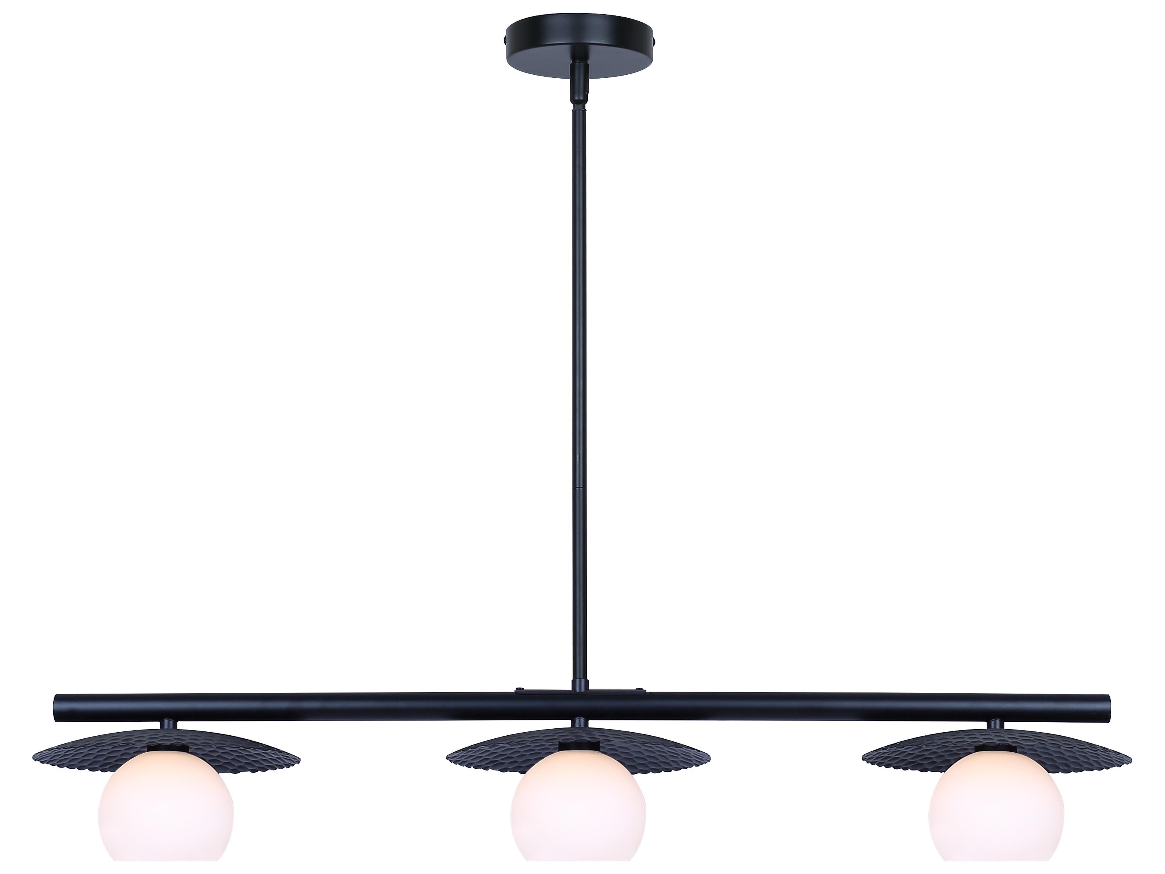 Mierka 3 -light Black Linear Island Pendant