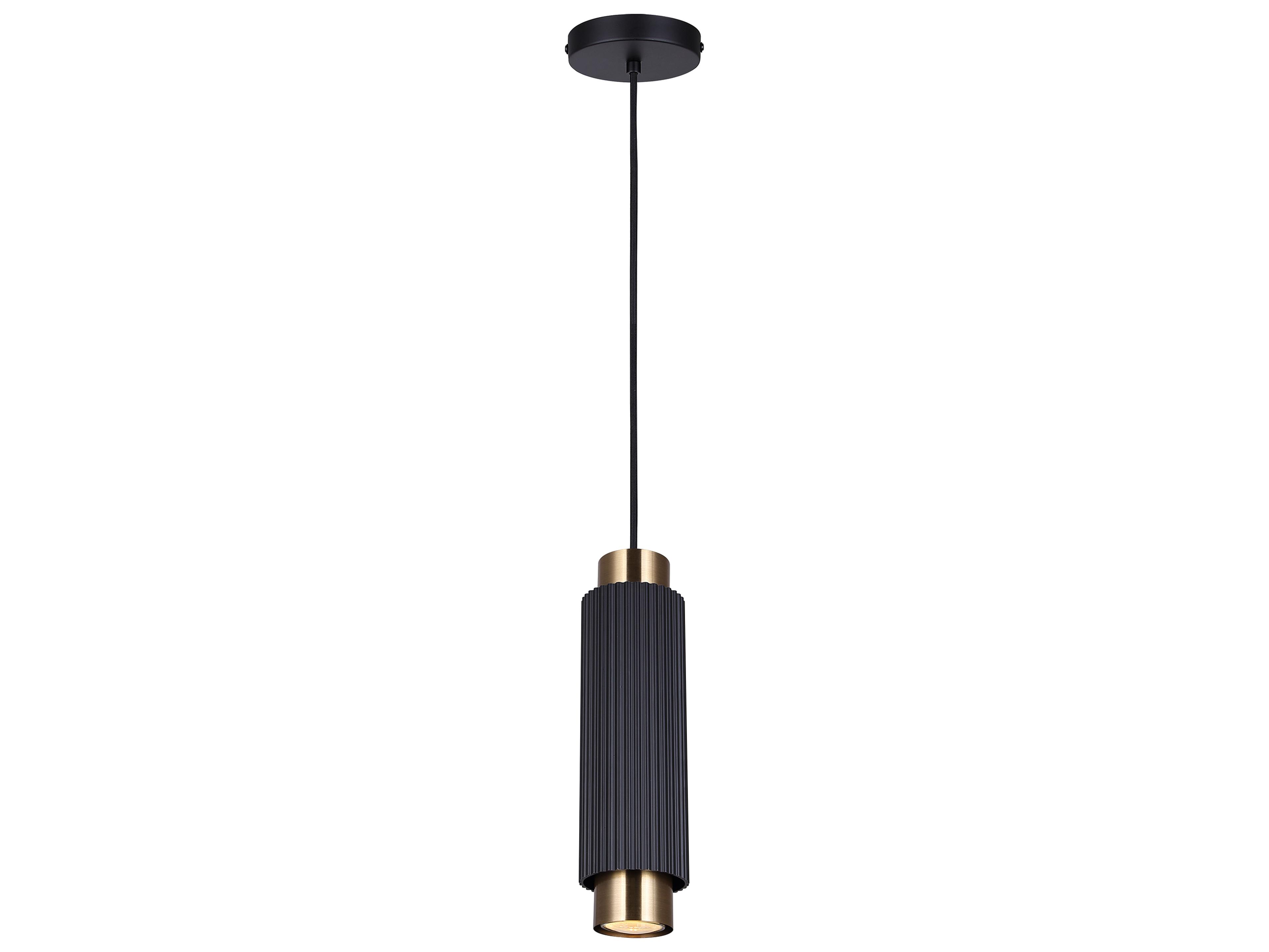 Cohen 1 -light Black Cylinder Mini Pendant