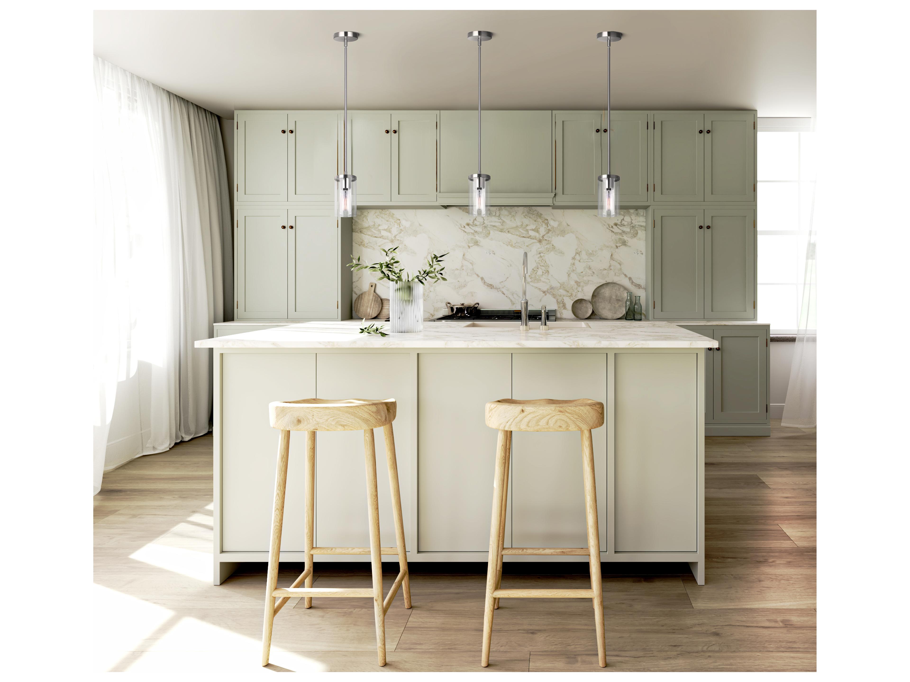 Canarm Britton 1 -light Nickel Cylinder Mini Pendant