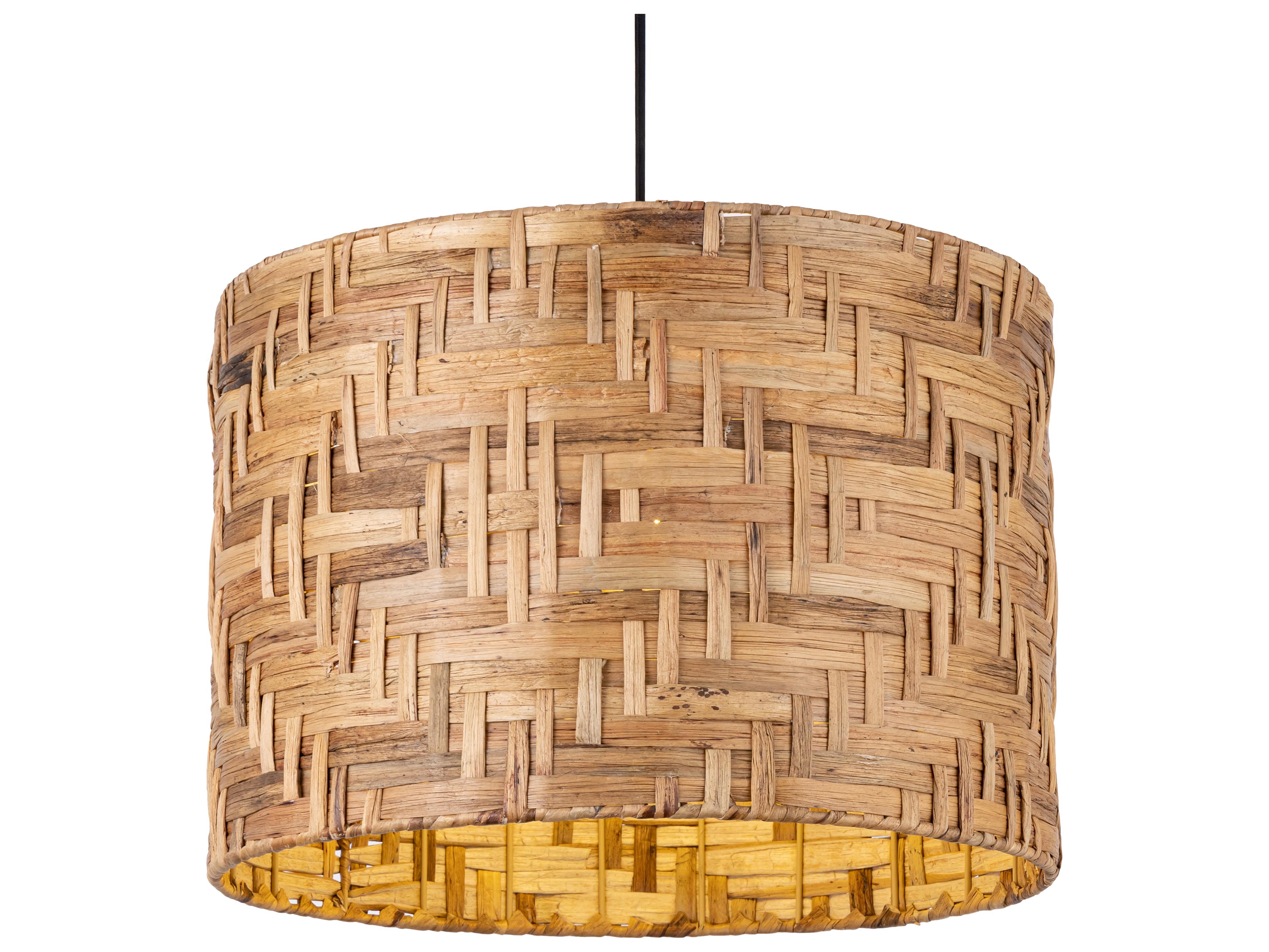 Siya Wood Drum Pendant