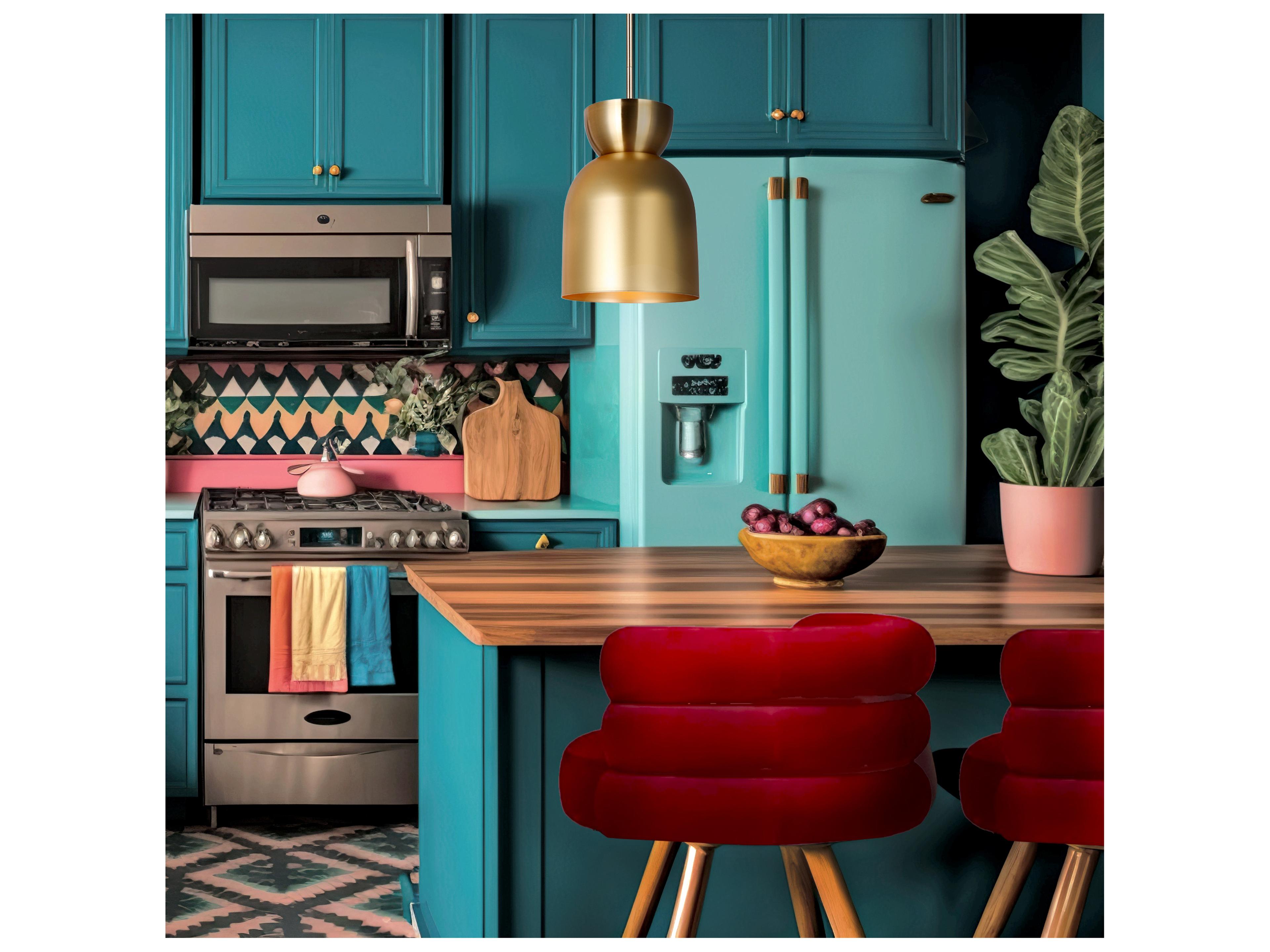 Canarm Aurea 1 -light Gold Bell Mini Pendant