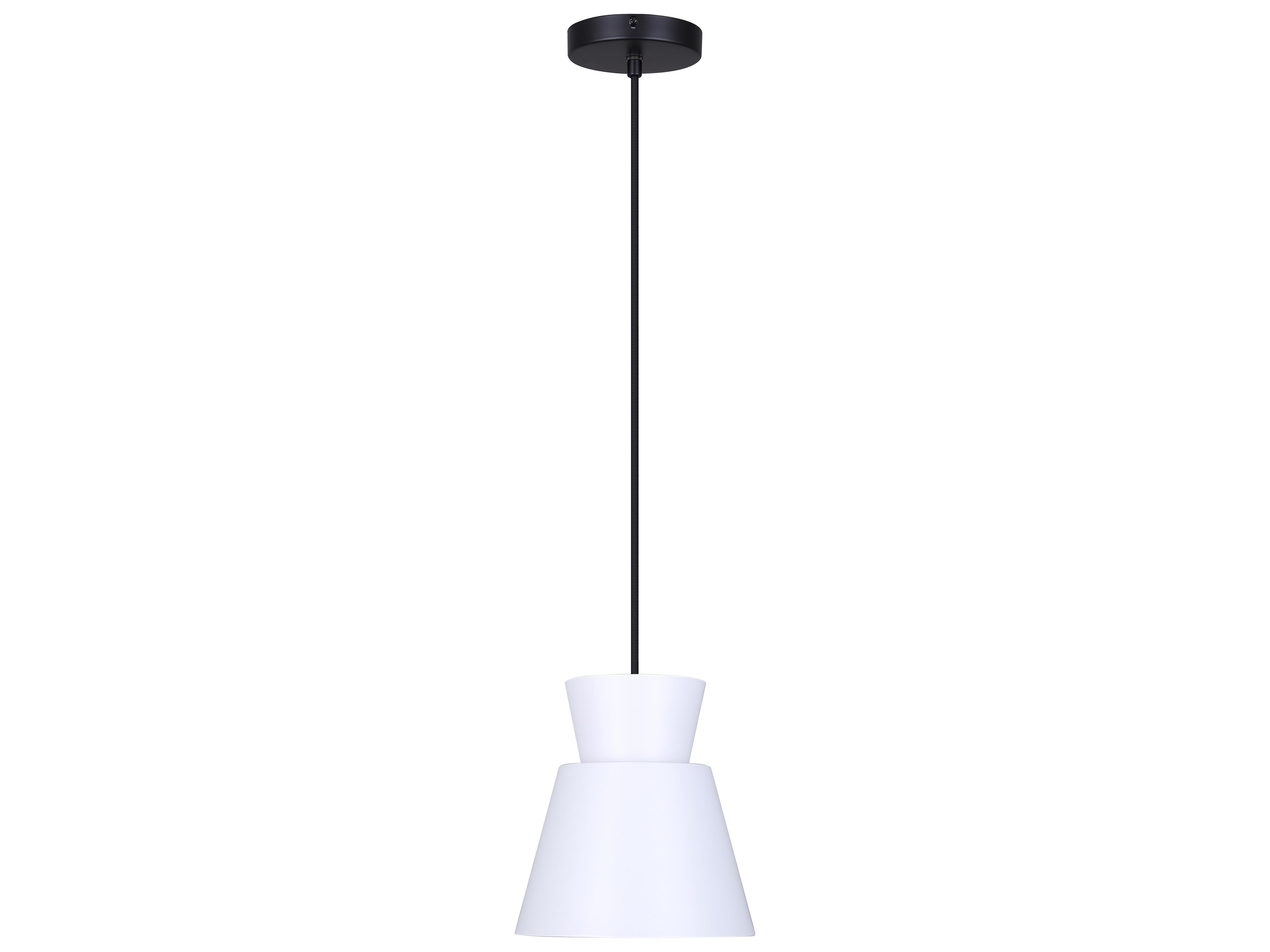 Canarm Arbella 1 -light White Bell Mini Pendant