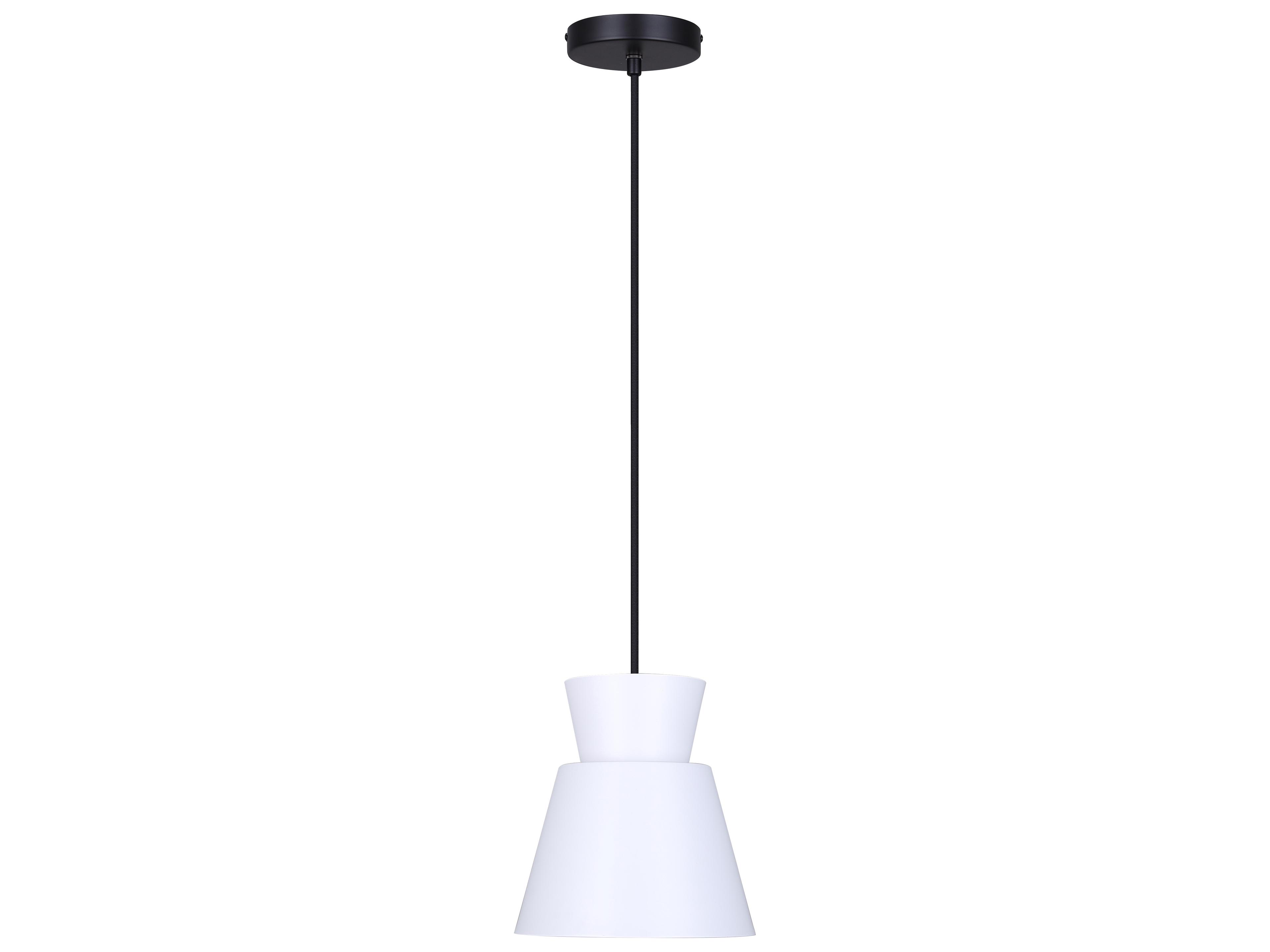 Canarm Arbella 1 -light White Bell Mini Pendant