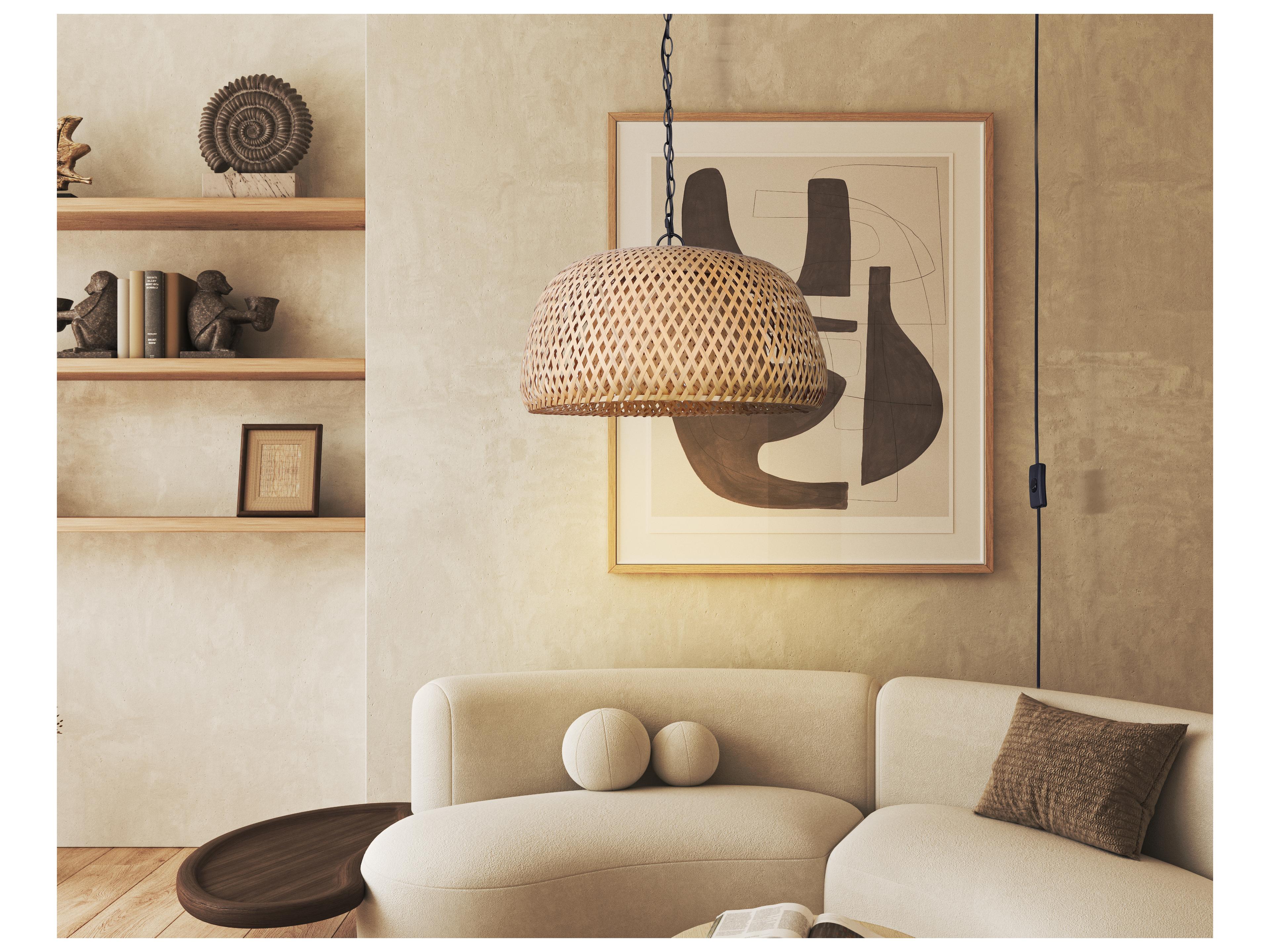 Canarm Hanoi 1 -light Black Dome Pendant