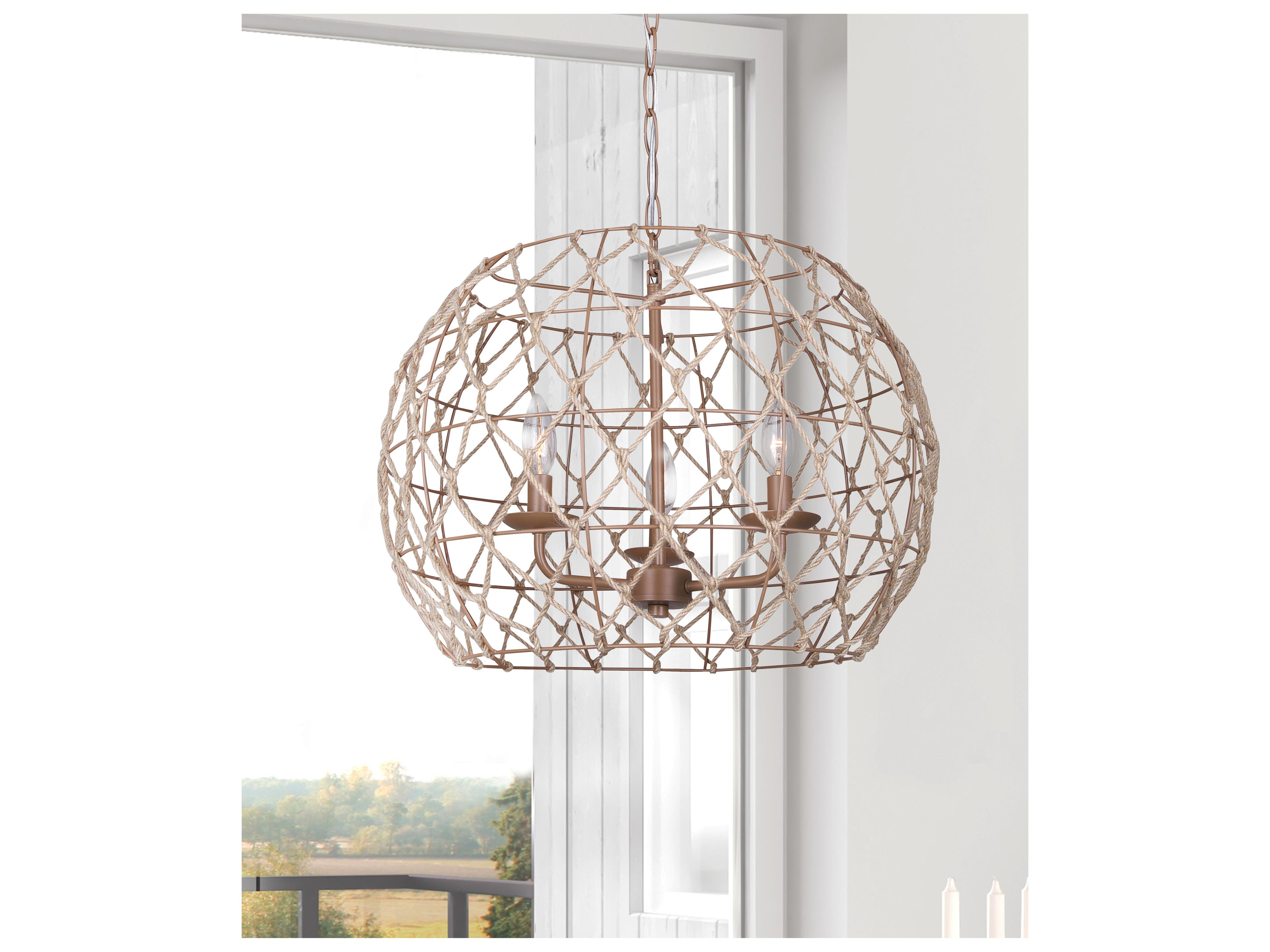 Canarm Aura 3 -light Brown Pendant