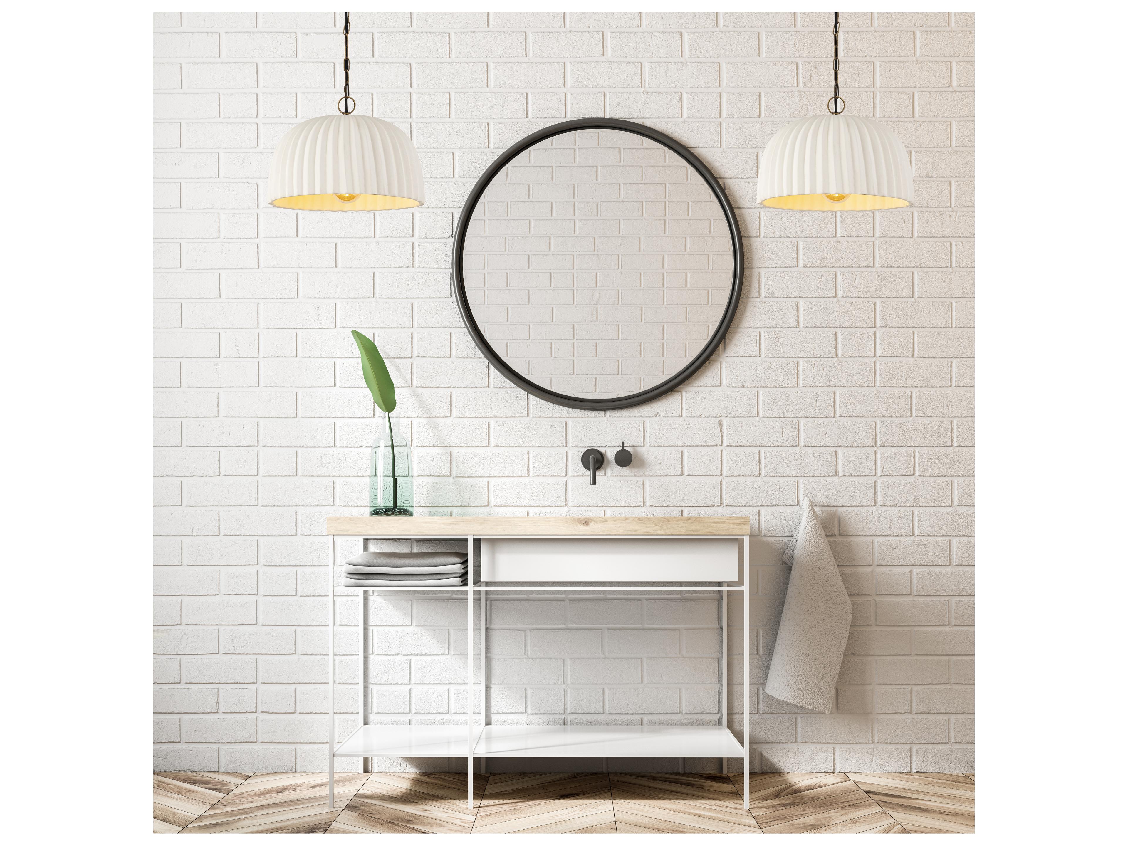 Canarm Audrey 1 -light Brass Dome Pendant