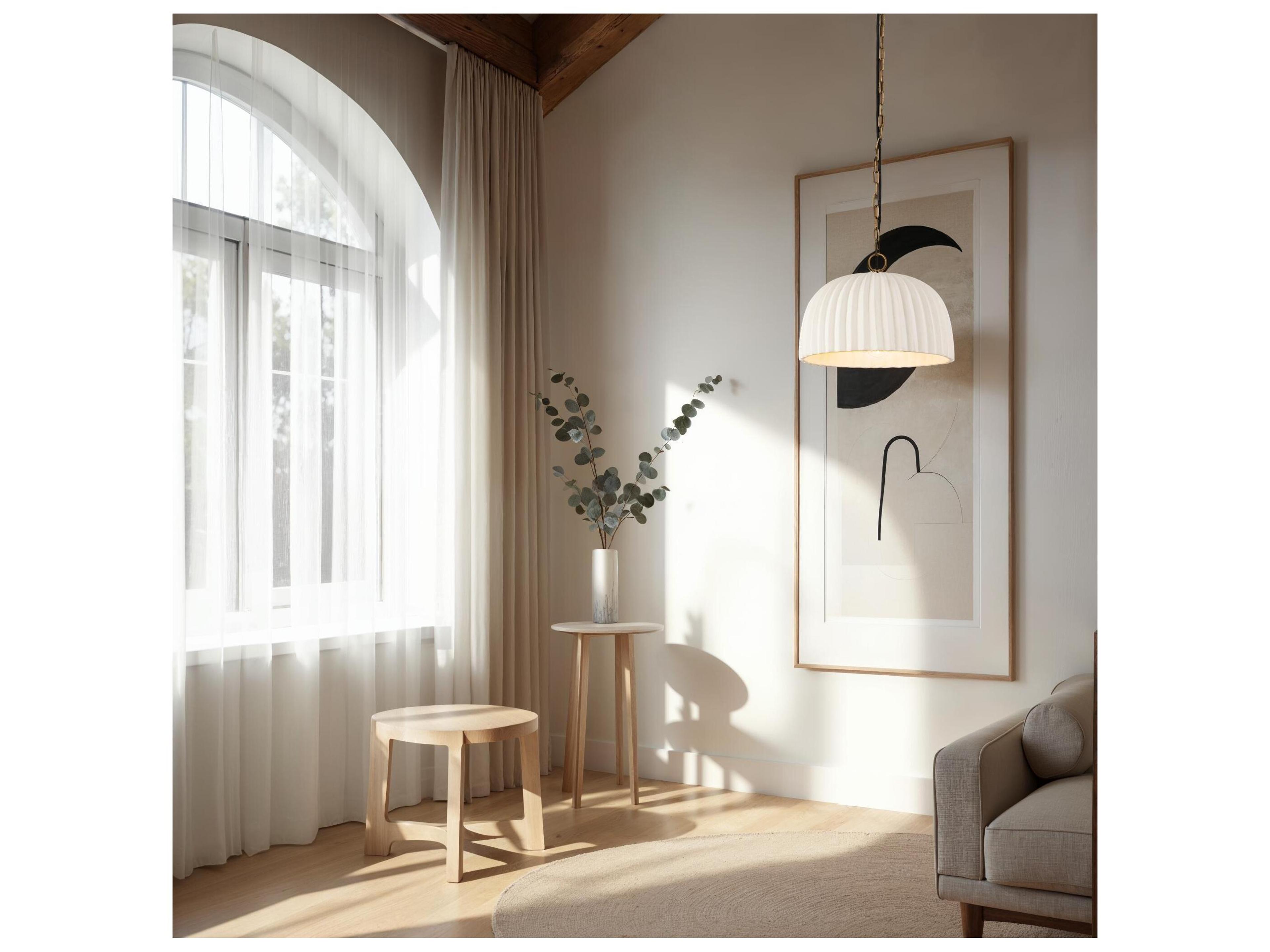 Canarm Audrey 1 -light Brass Dome Pendant