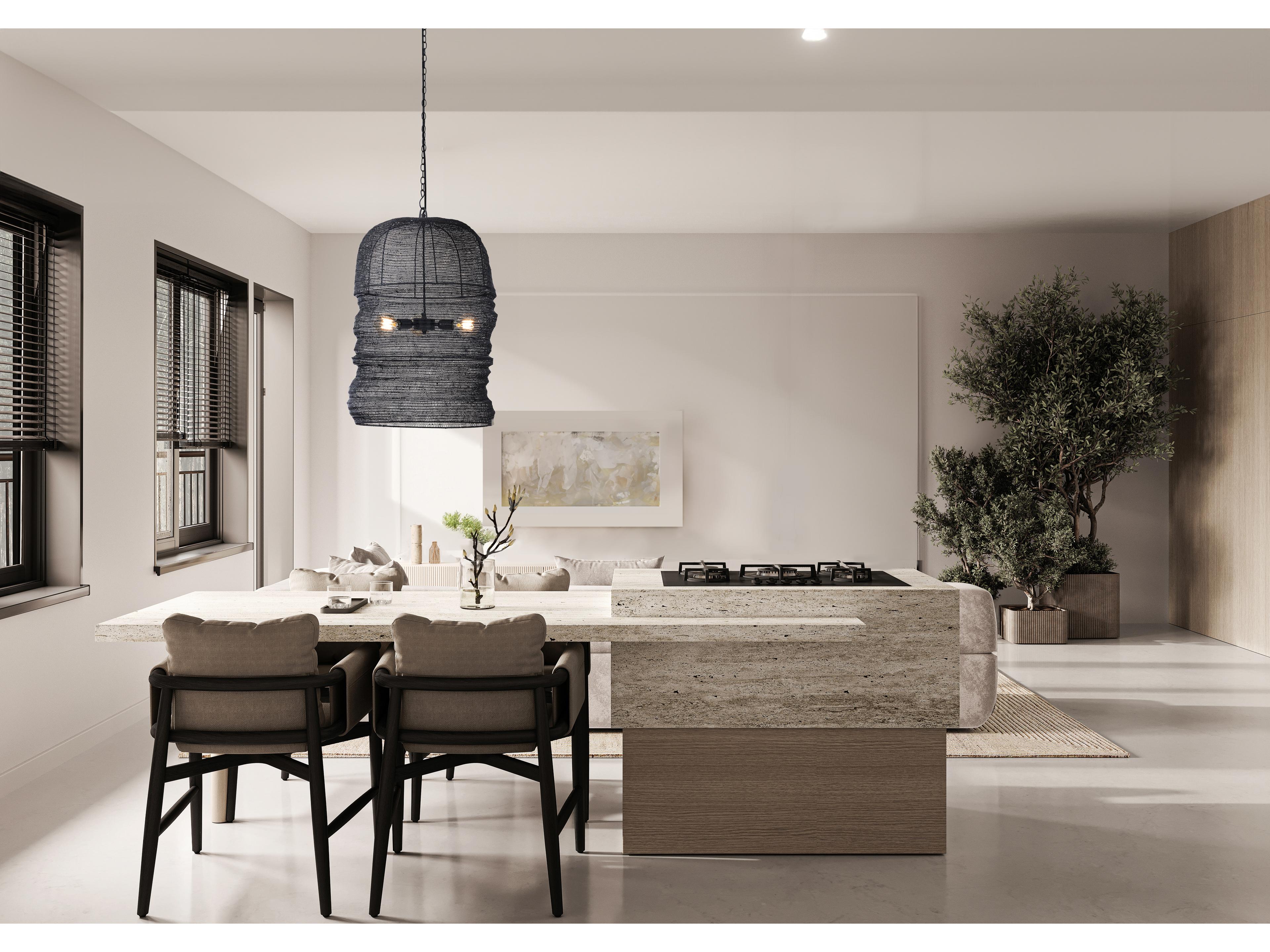 Canarm Kara 3 -light Black Pendant