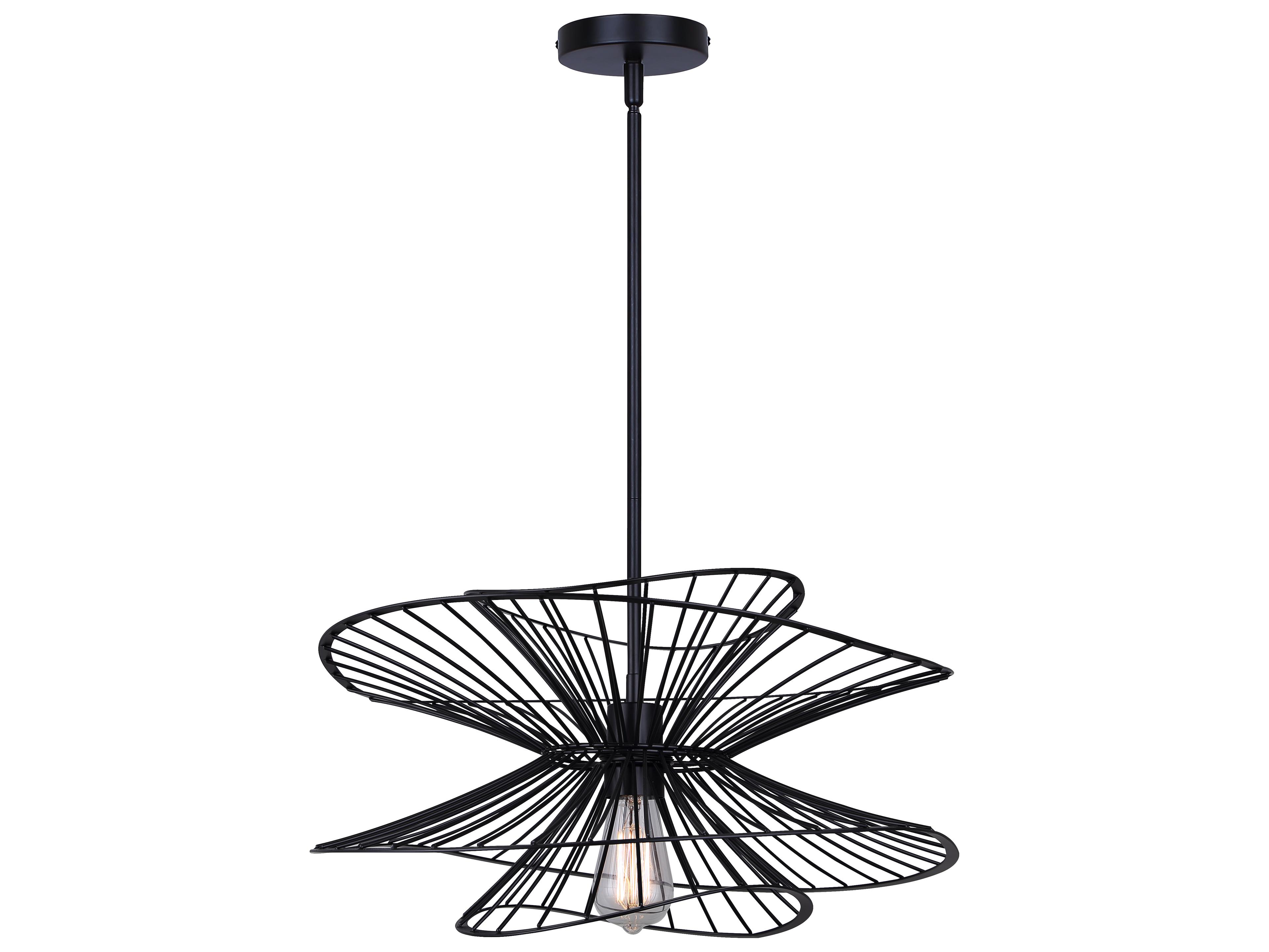 Channel 6 -light Black Geometric Pendant