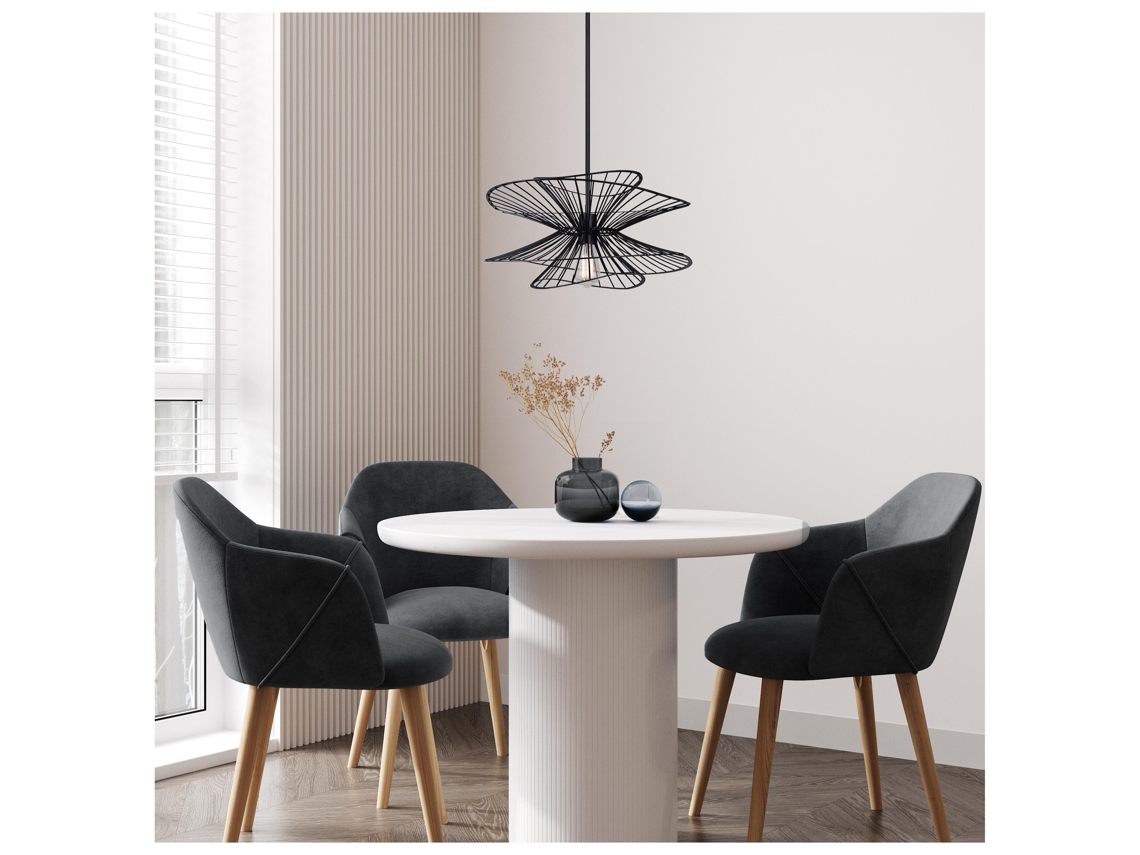 Canarm Channel 6 -light Black Geometric Pendant