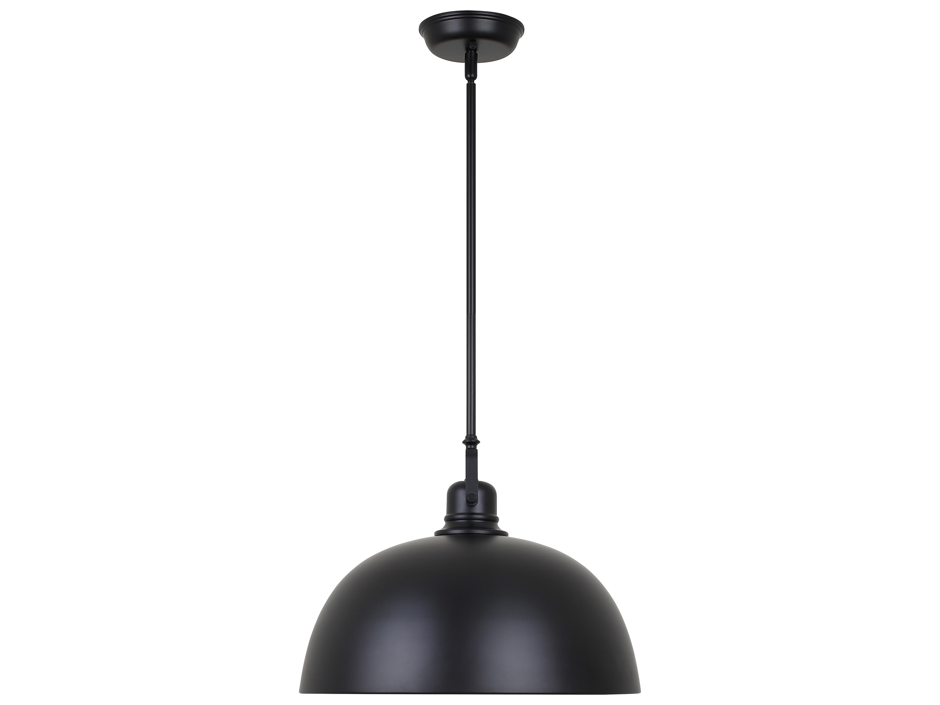 Canarm Polo 1 -light Black Dome Pendant