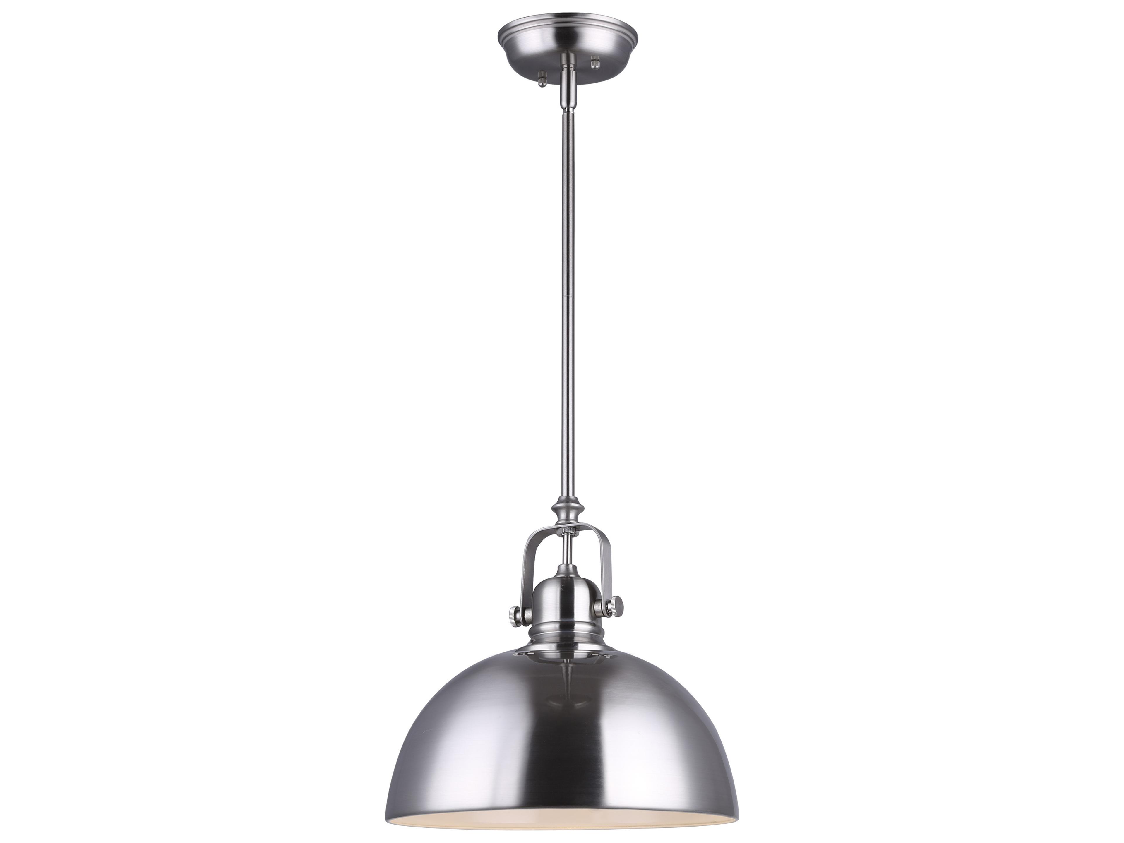 Polo 1 -light Nickel Bowl Mini Pendant