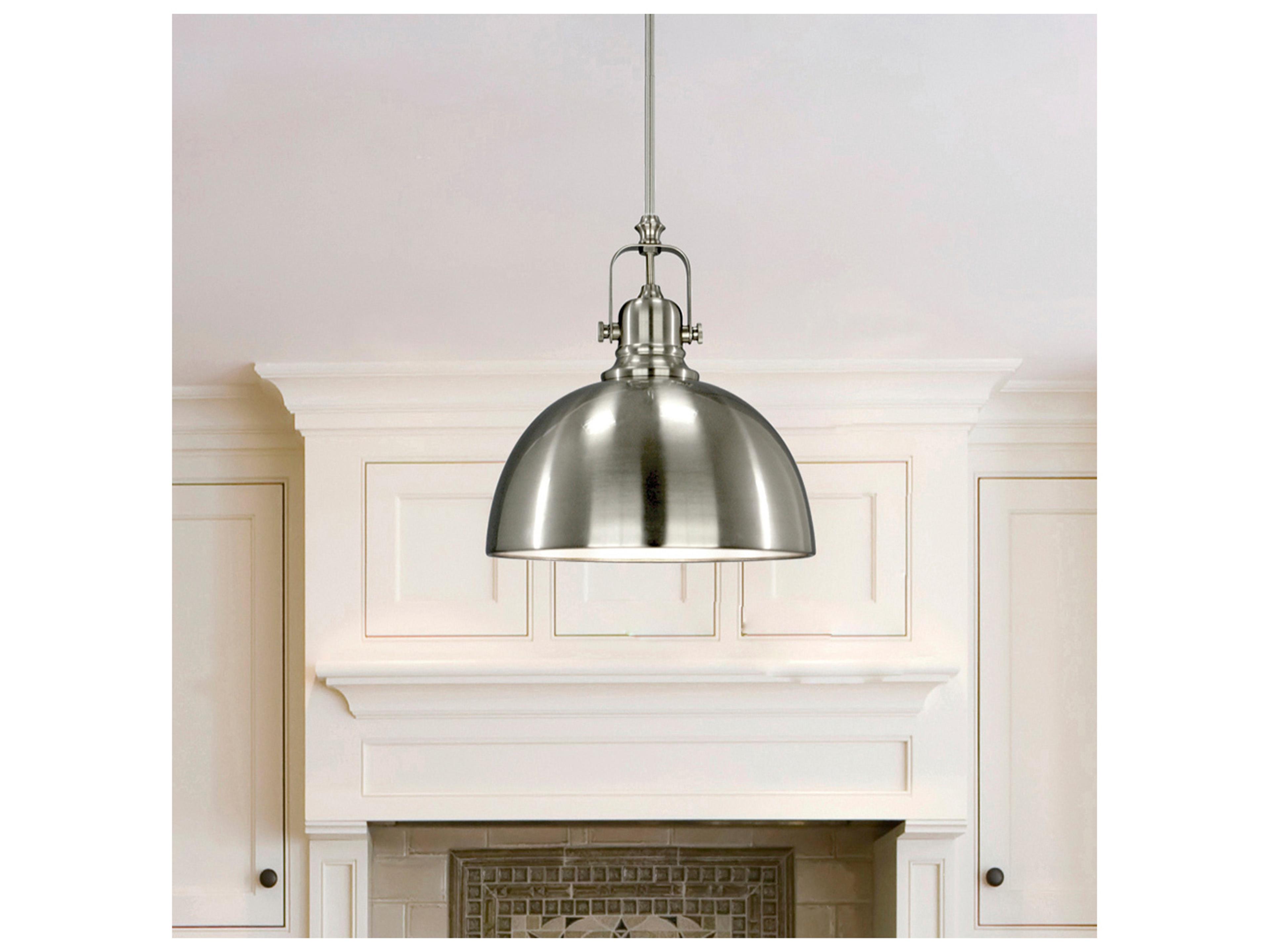 Canarm Polo 1 -light Nickel Bowl Mini Pendant