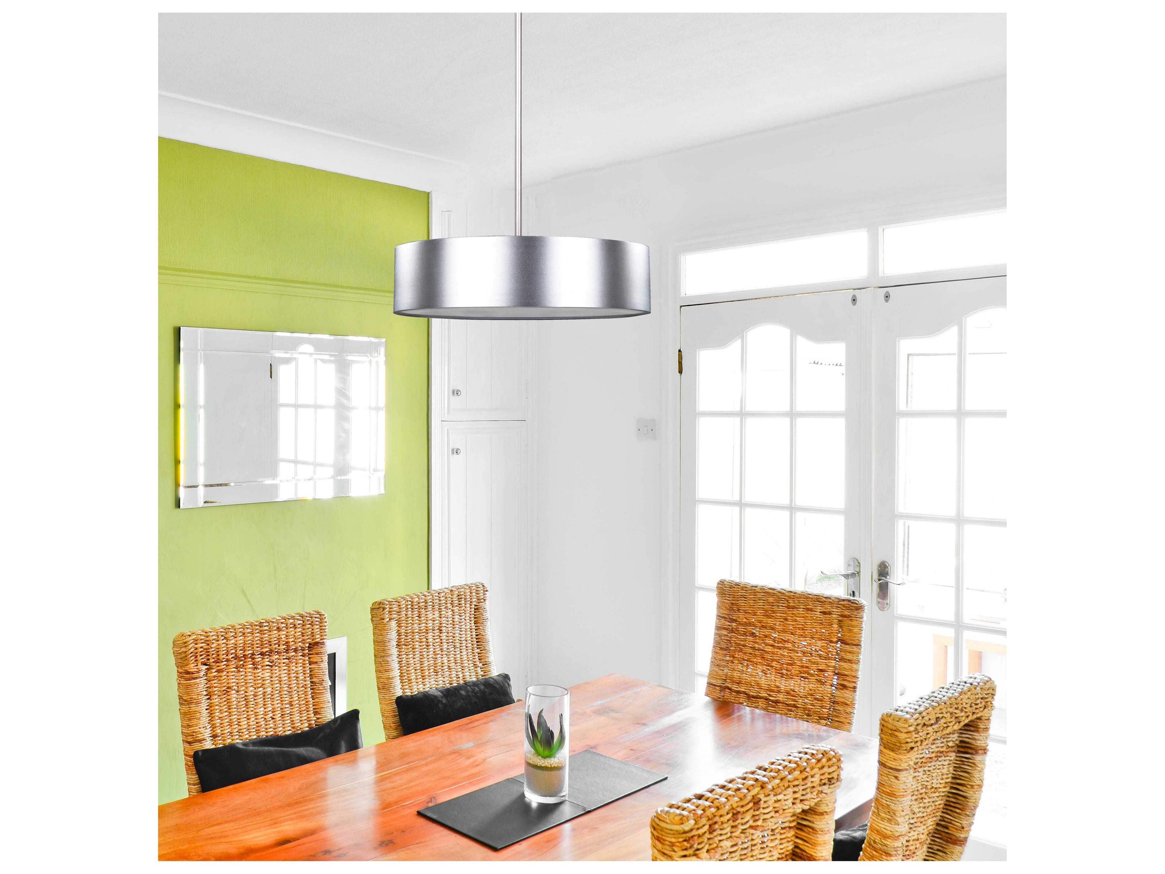 Canarm Dexter 3 -light Silver Drum Pendant