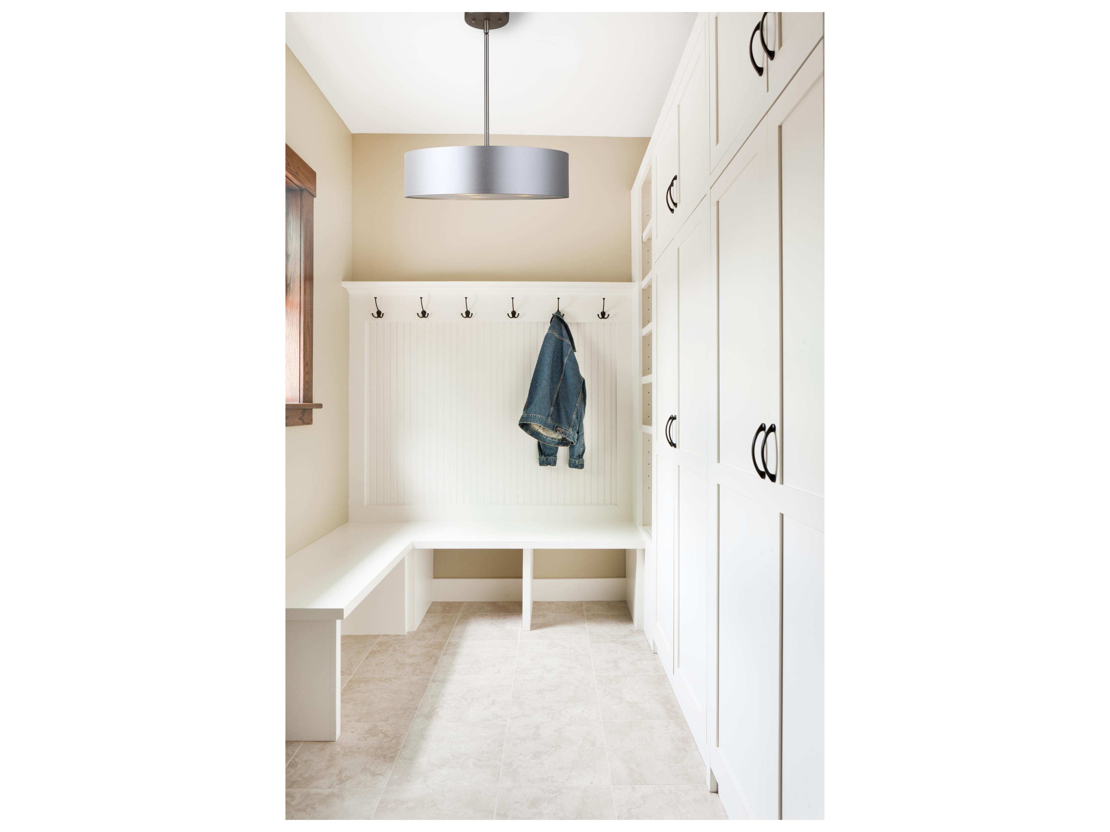 Canarm Dexter 3 -light Silver Drum Pendant