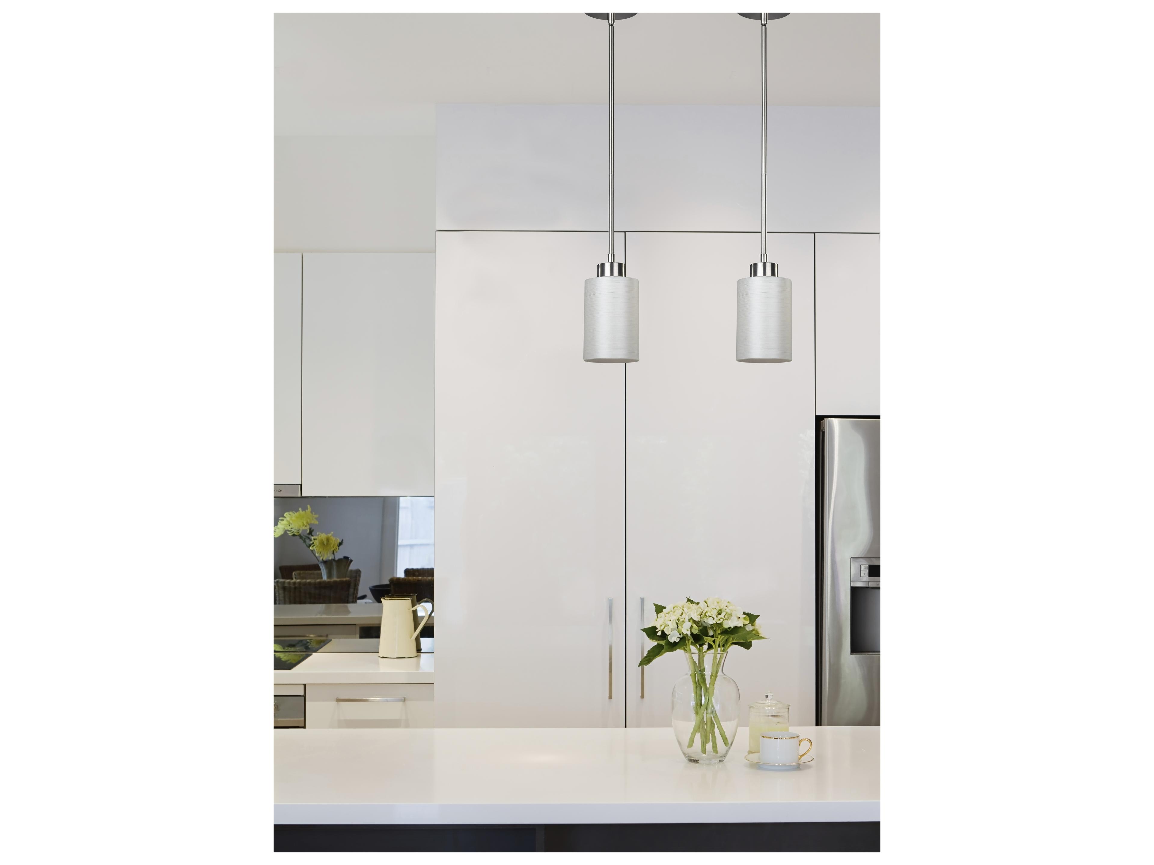 Canarm Margo 1 -light Pewter Cylinder Mini Pendant