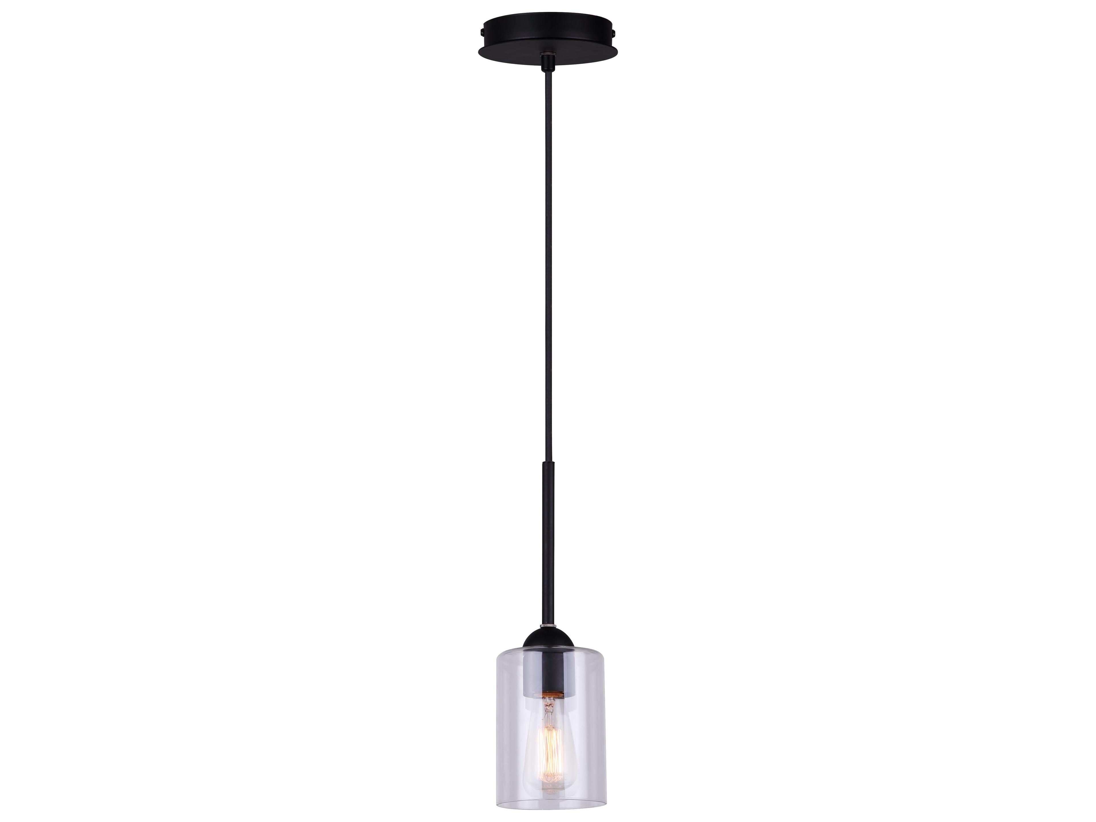 Hampton 1 -light Black Cylinder Mini Pendant