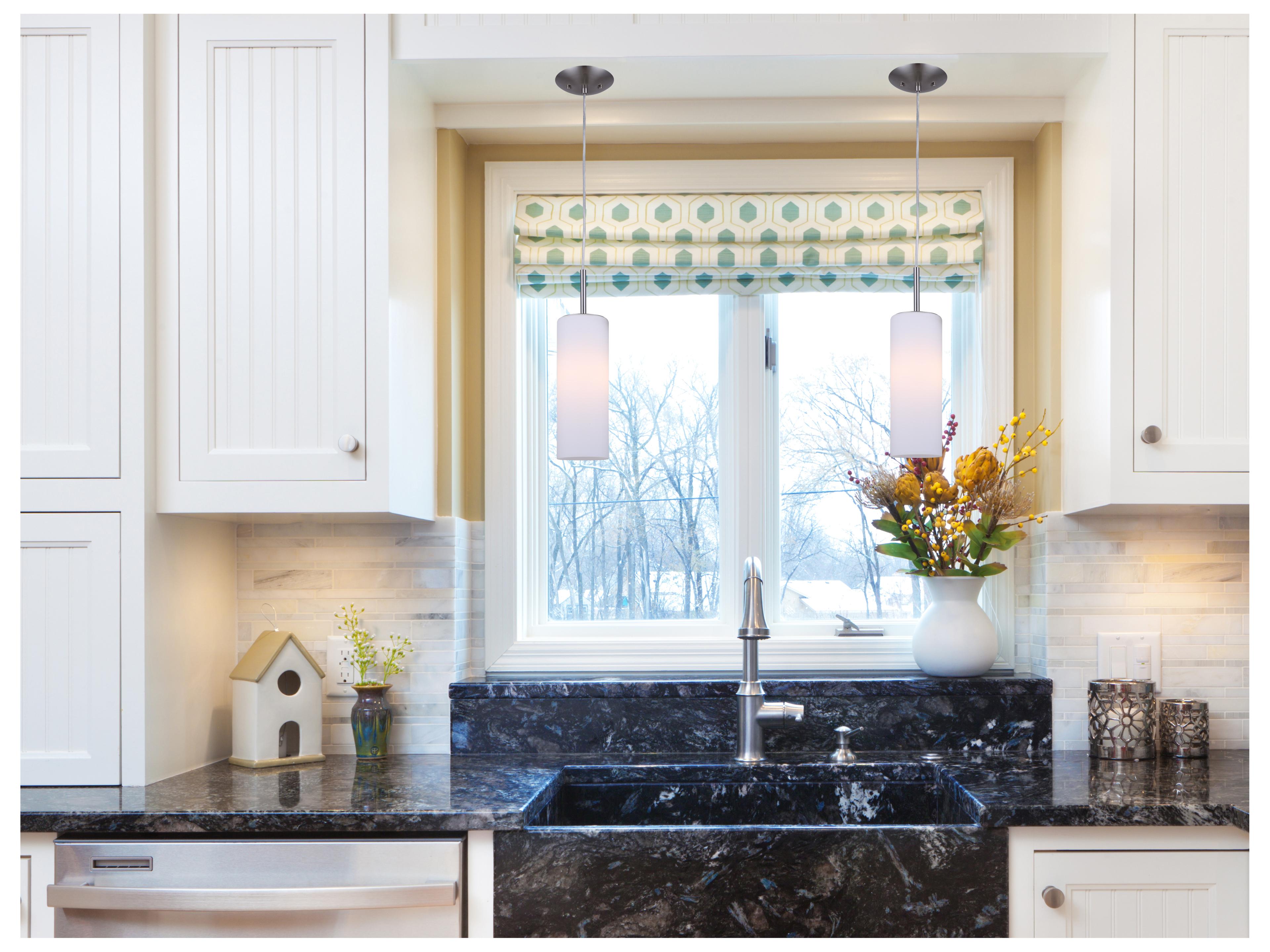 Canarm Toni 1 -light Pewter Cylinder Mini Pendant