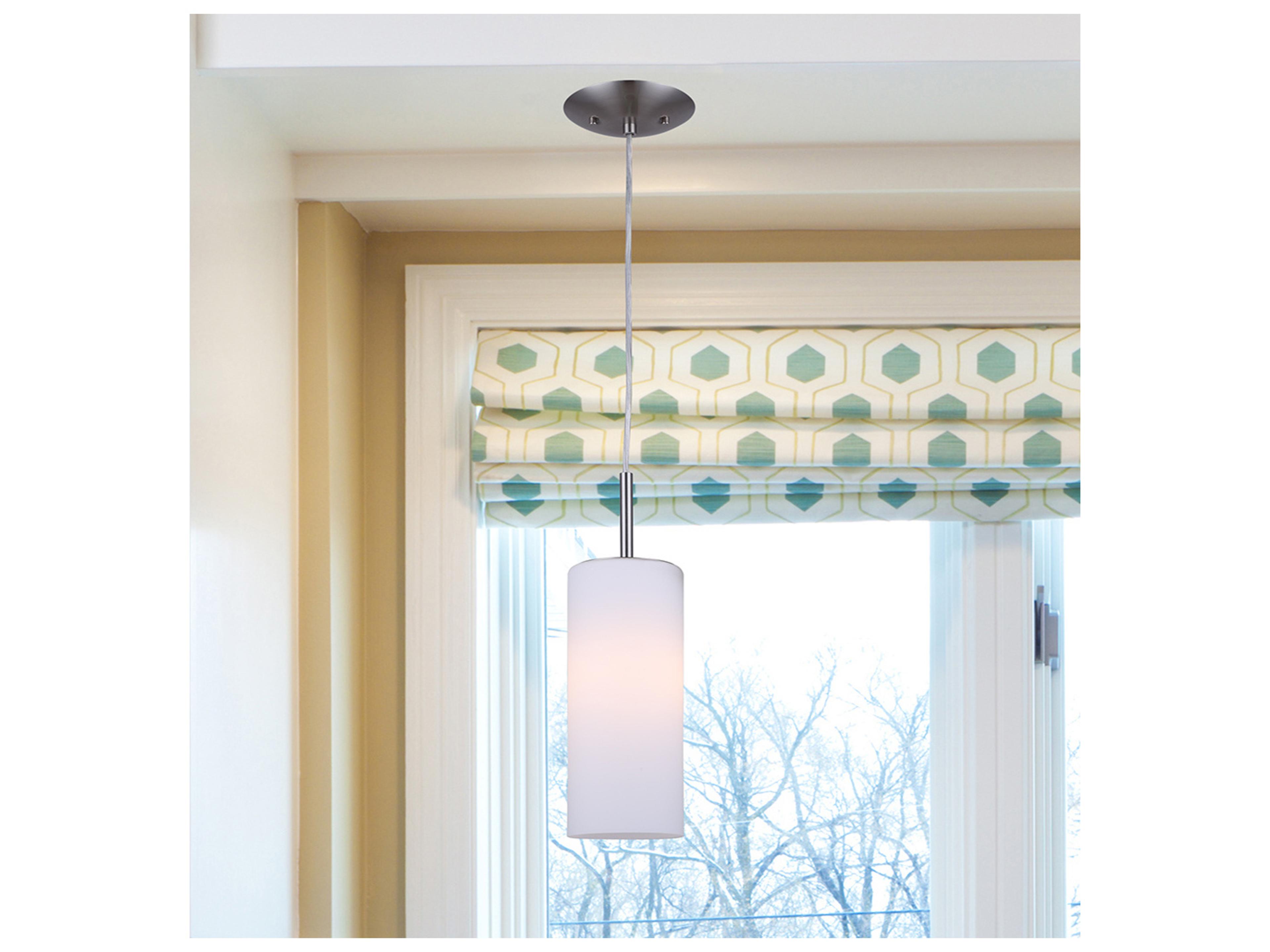 Canarm Toni 1 -light Pewter Cylinder Mini Pendant