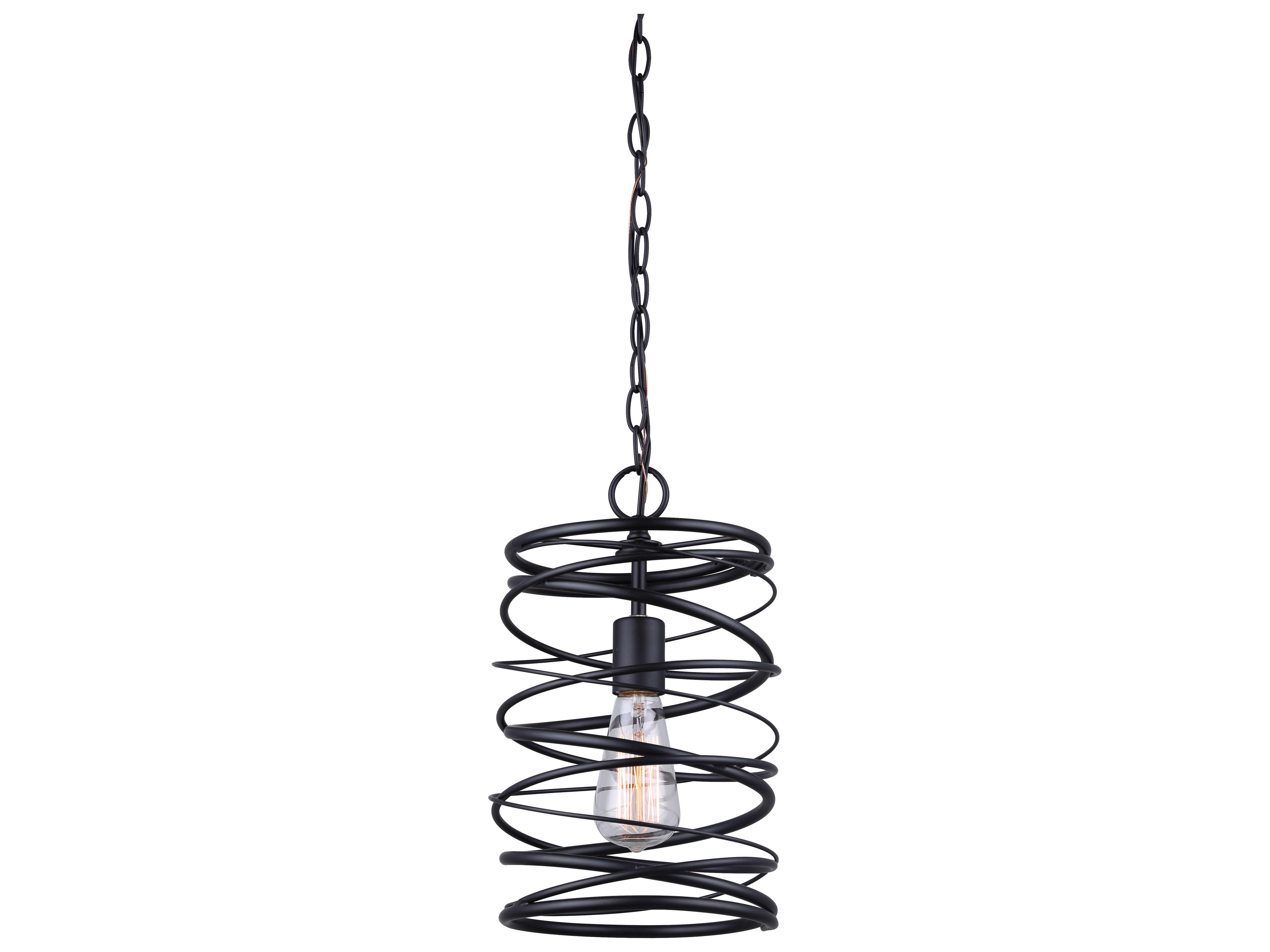 Ryland 1 -light Black Geometric Mini Pendant