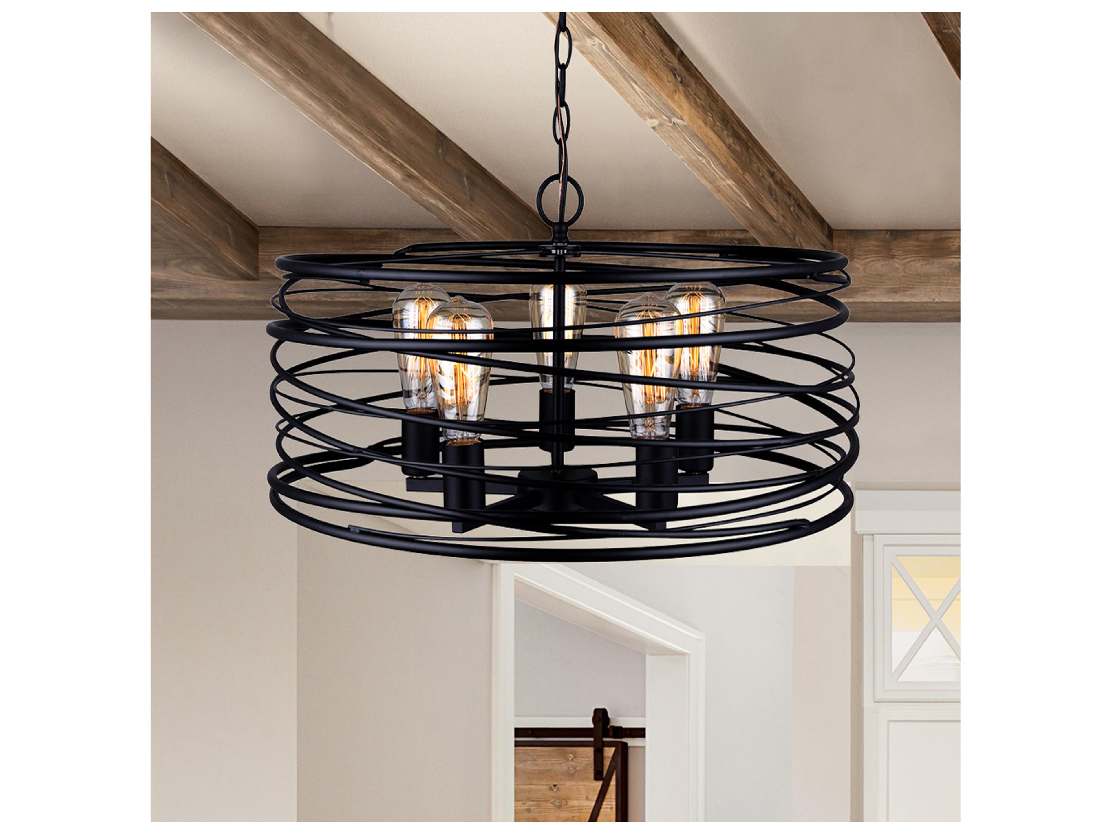Canarm Ryland 5 -light Black Pendant
