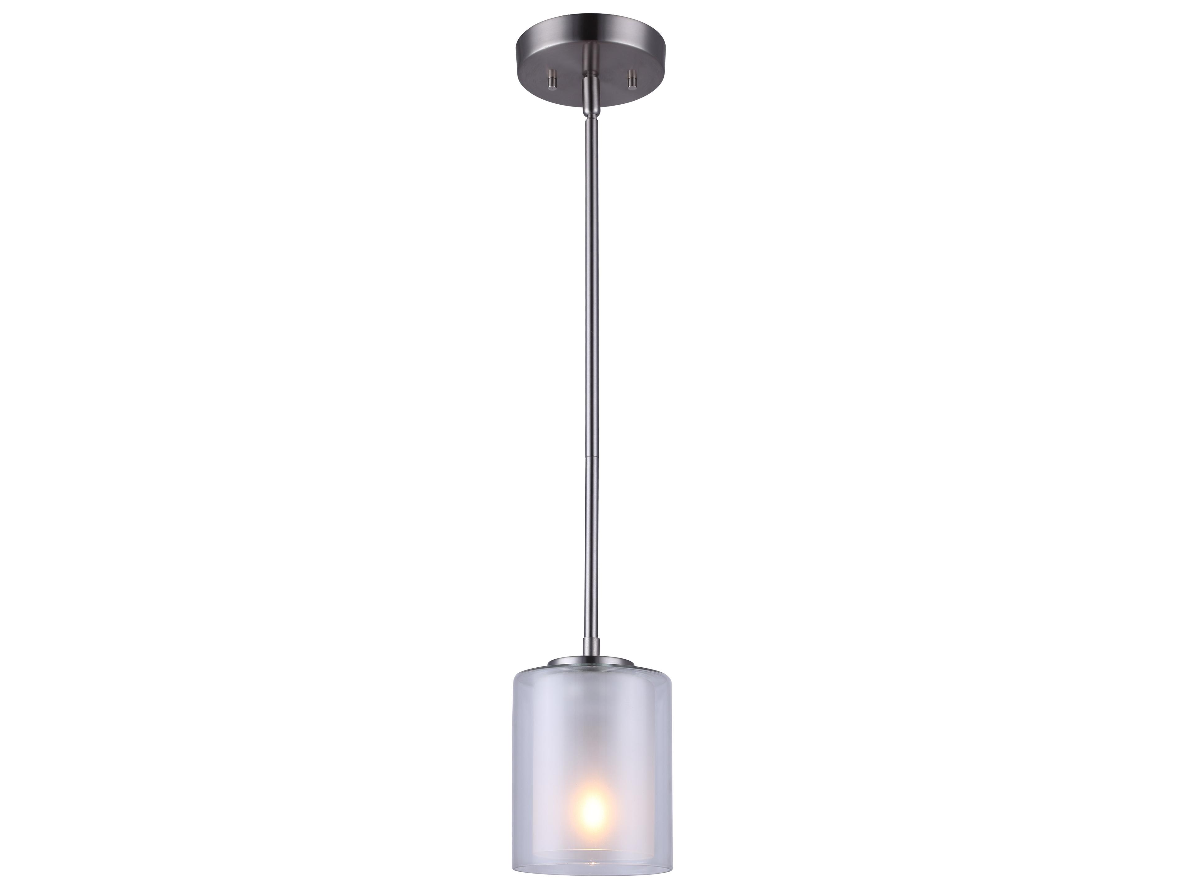 Bay 1 -light Nickel Cylinder Mini Pendant
