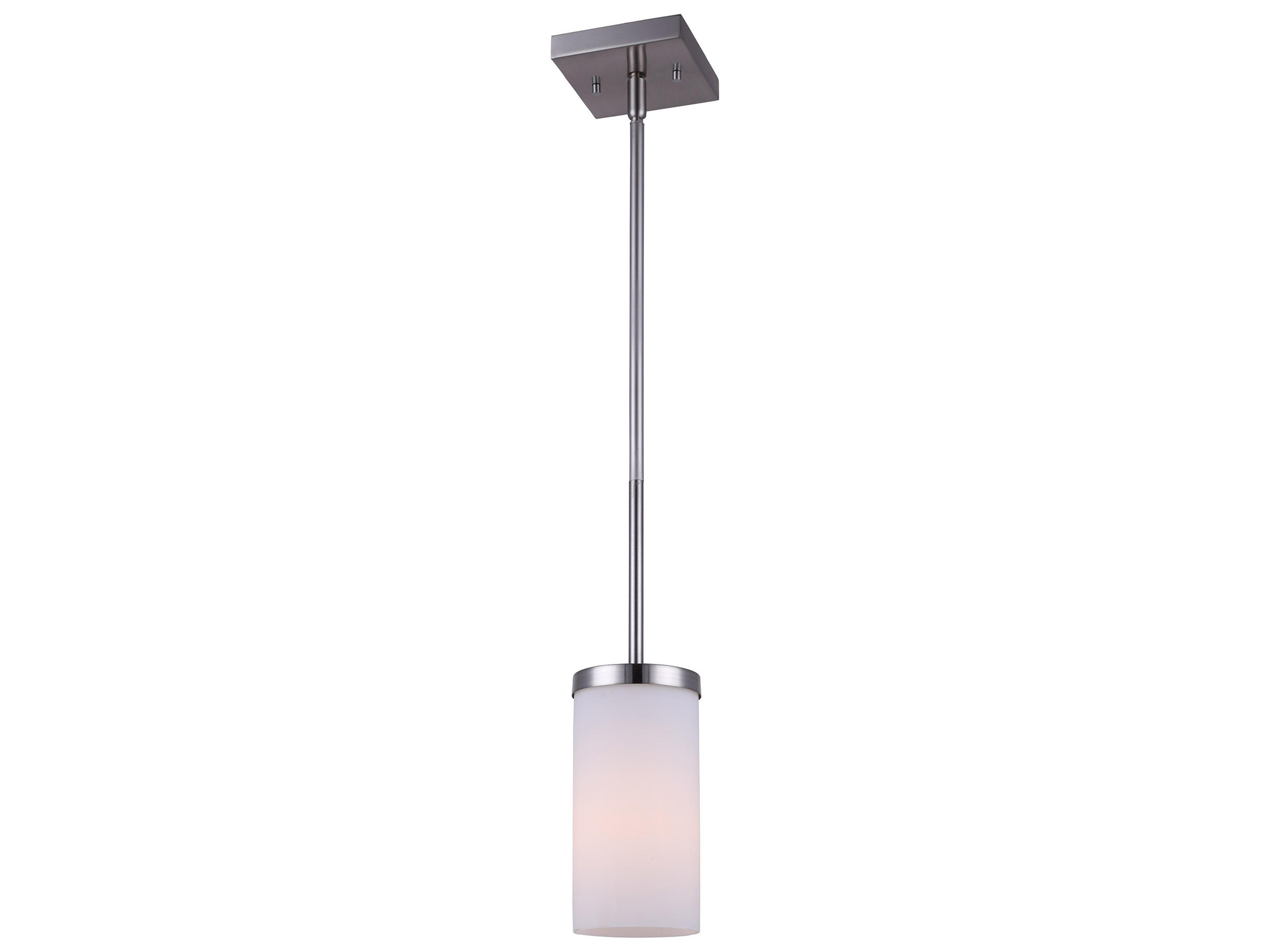 River 1 -light Nickel Cylinder Mini Pendant