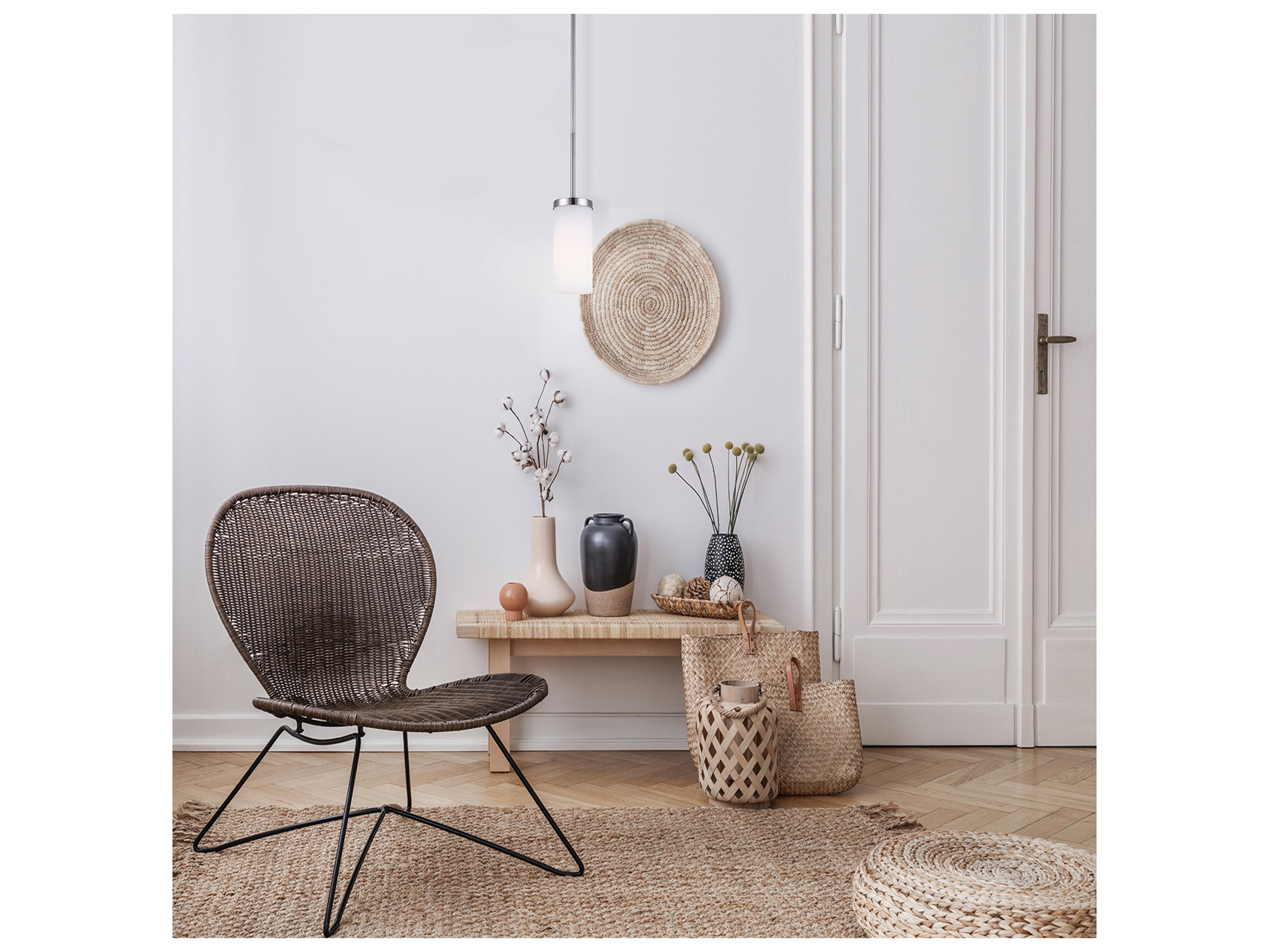 Canarm River 1 -light Nickel Cylinder Mini Pendant