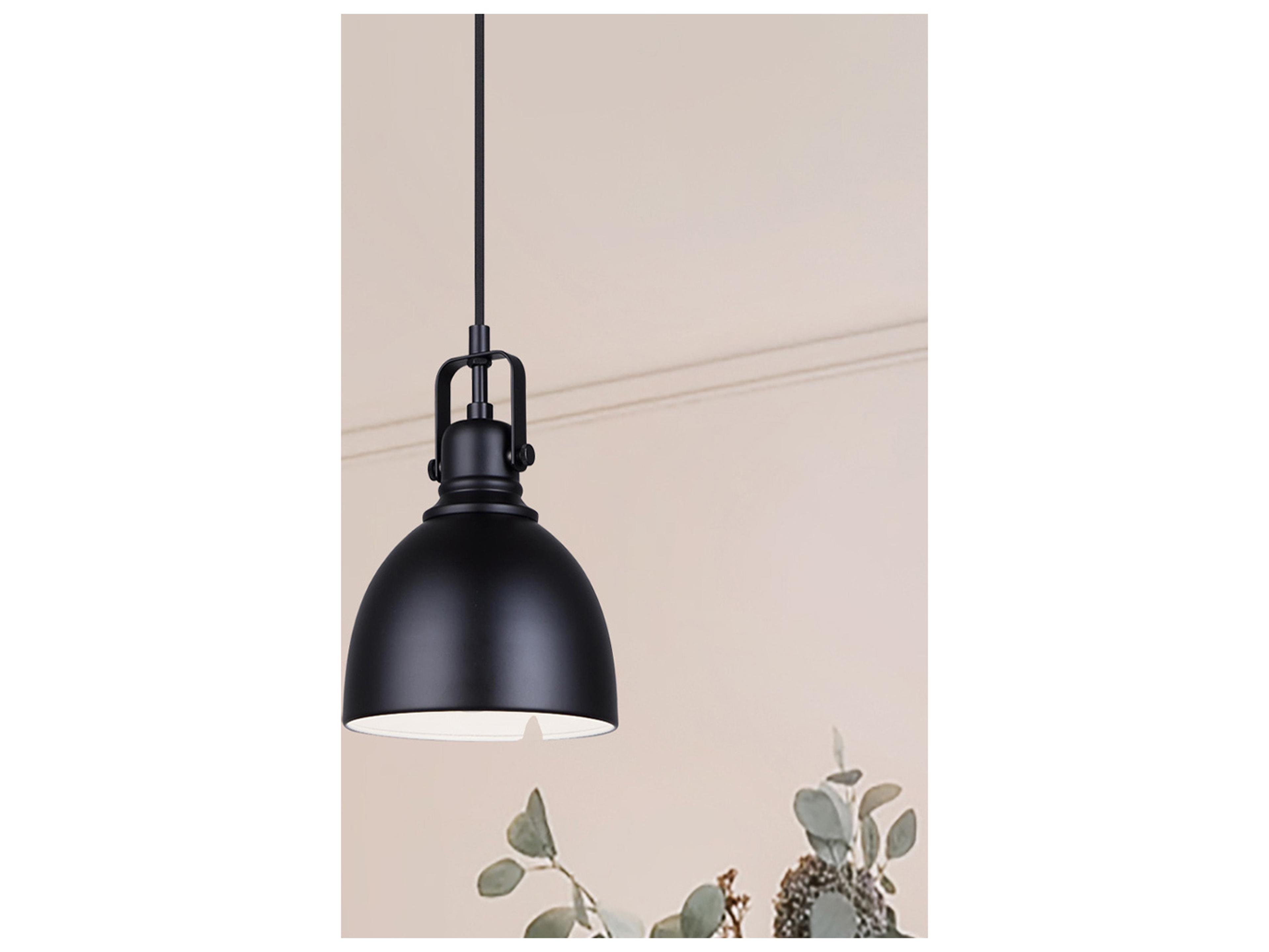 Canarm Polo 1 -light Black Dome Mini Pendant