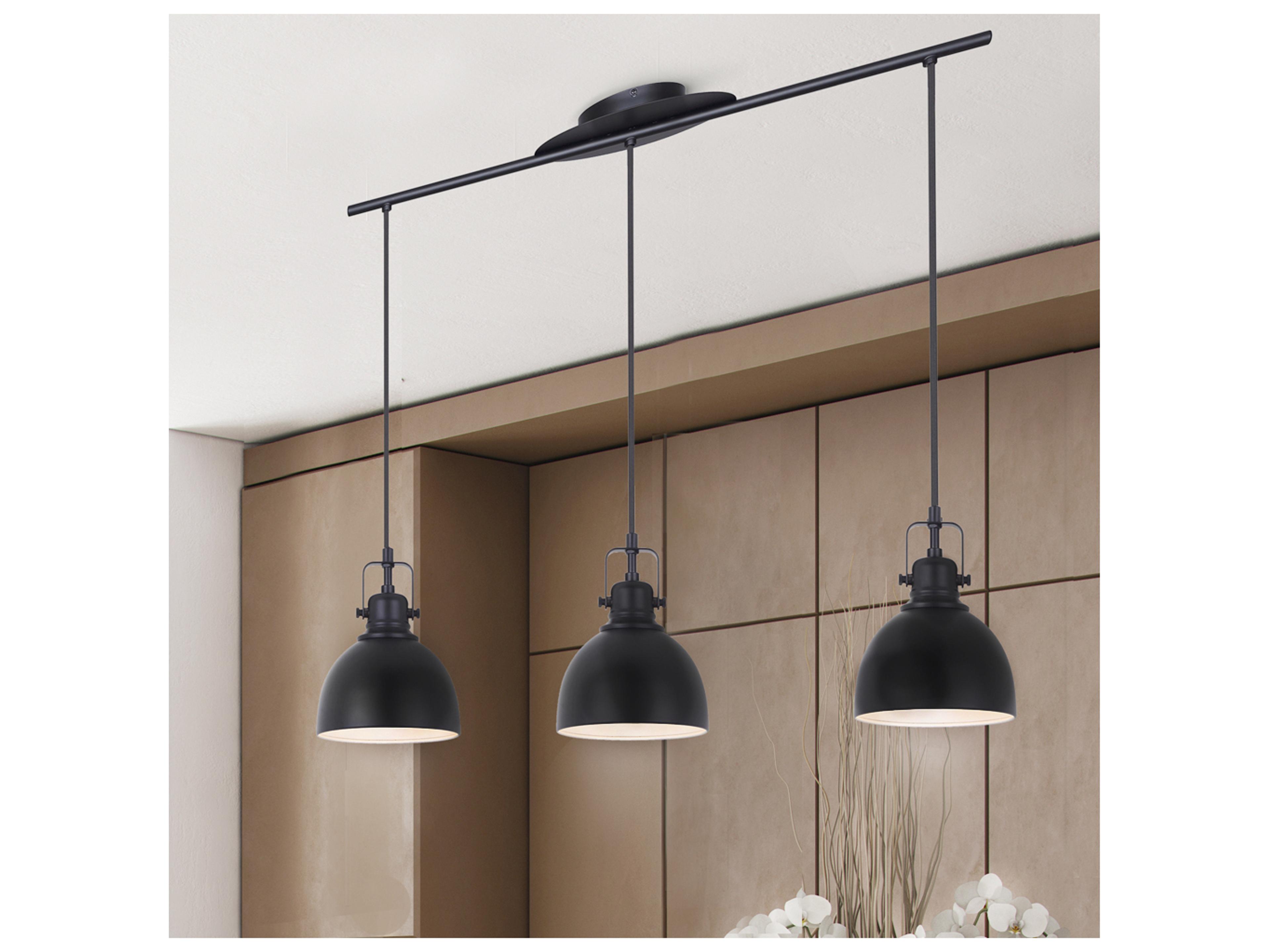 Canarm Polo 3 -light Black Linear Island Pendant