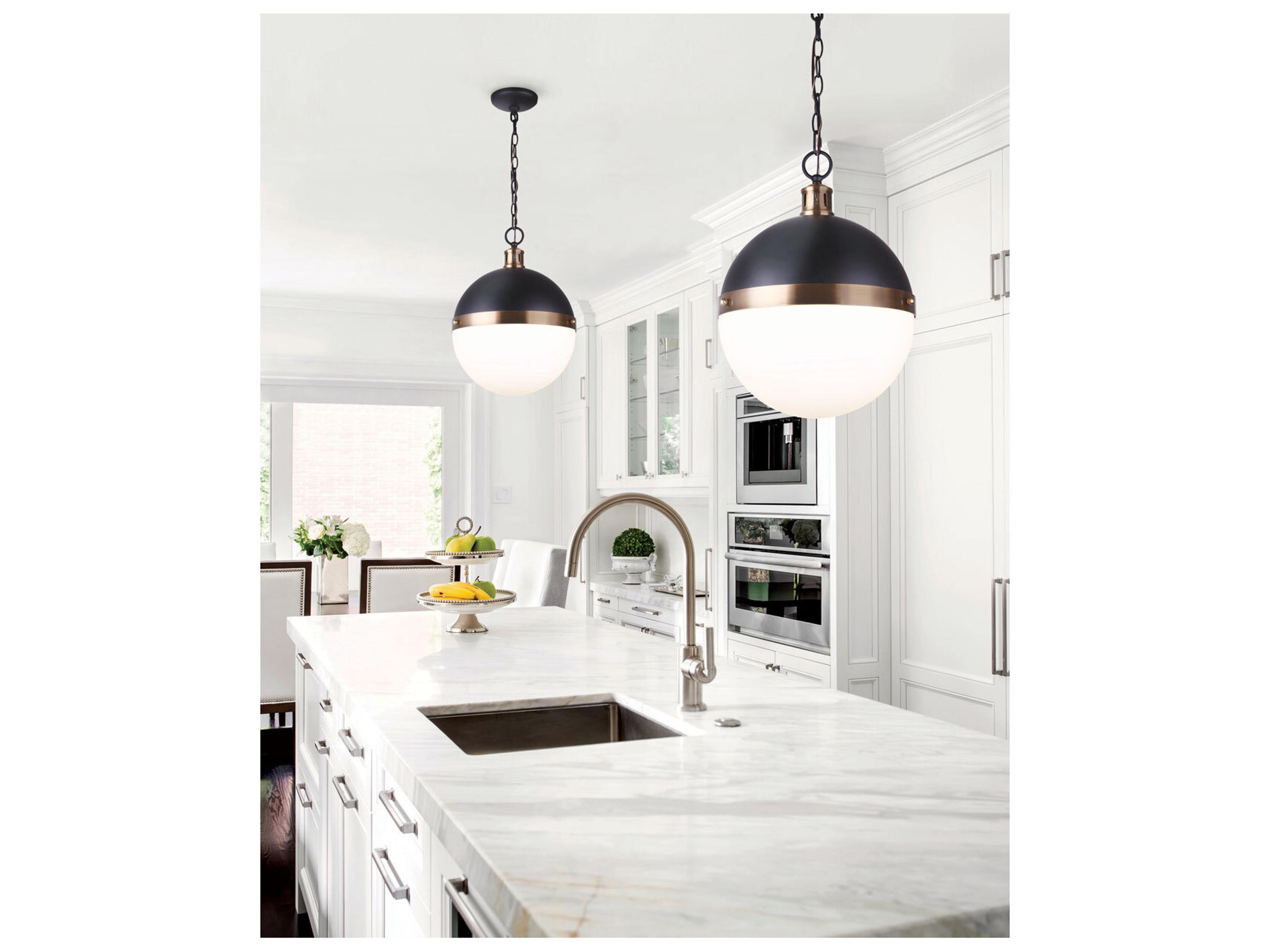 Canarm Delta 1 -light Black Globe Pendant