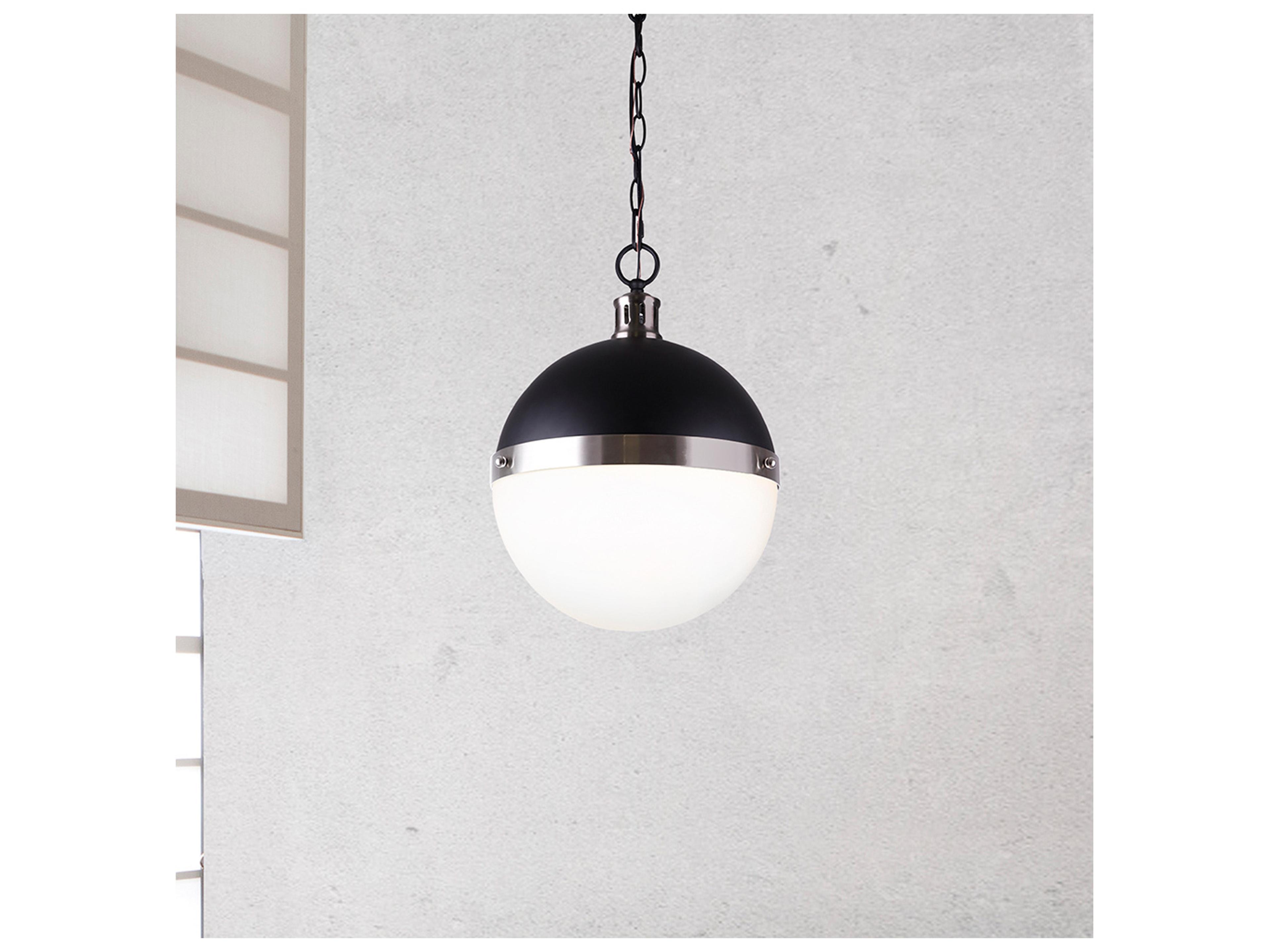 Canarm Delta 1 -light Black Globe Pendant