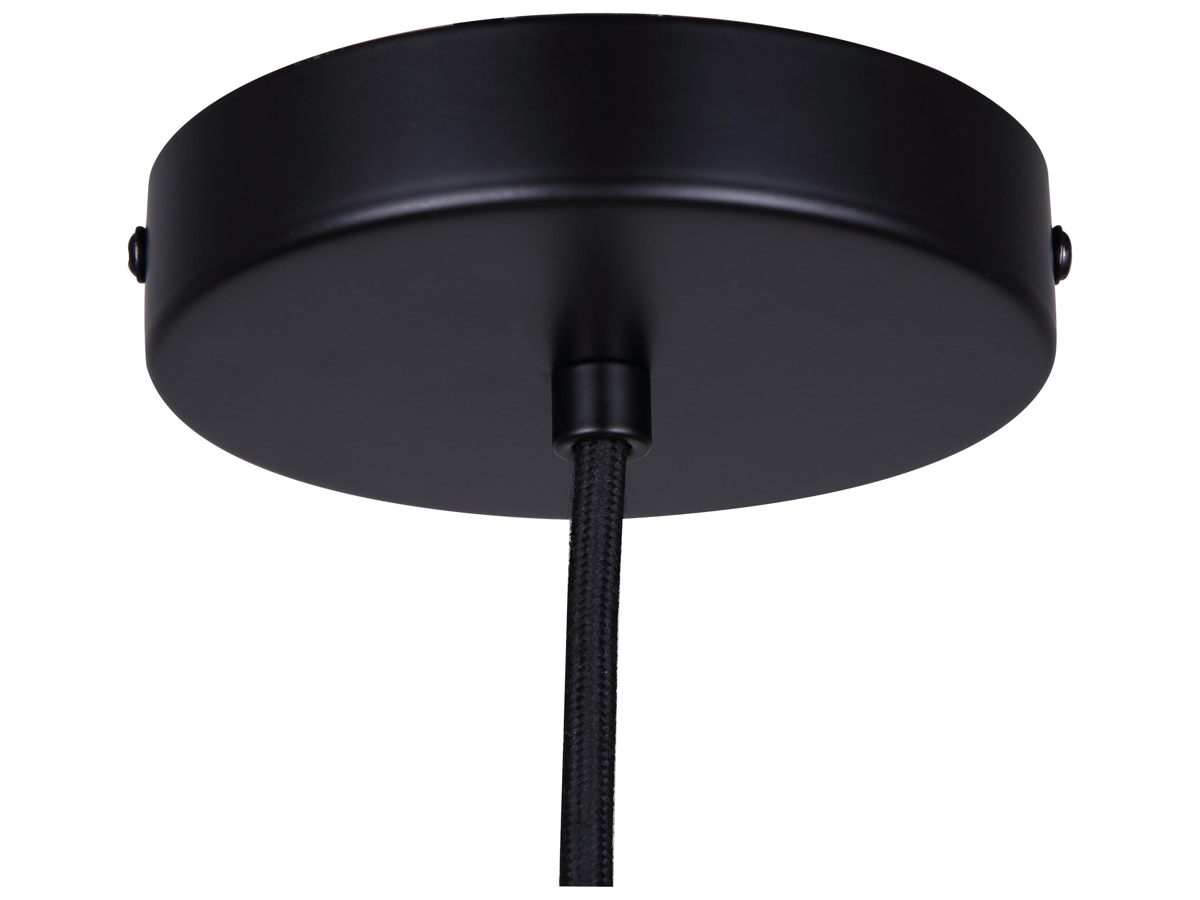 Canarm Jack 1 -light Black Dome Mini Pendant