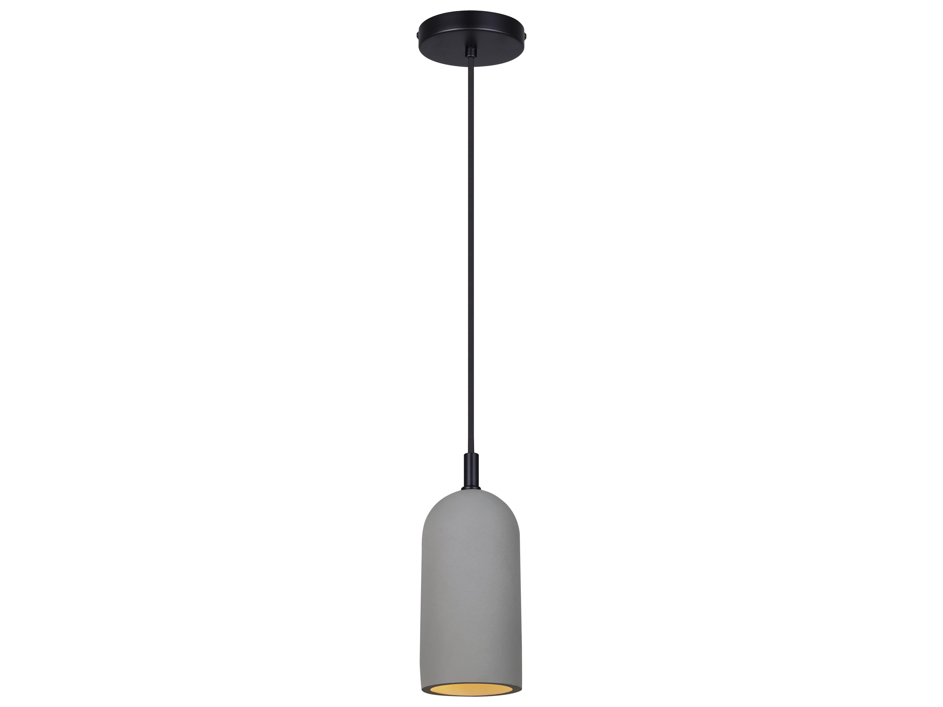 Jack 1 -light Gray Cylinder Mini Pendant