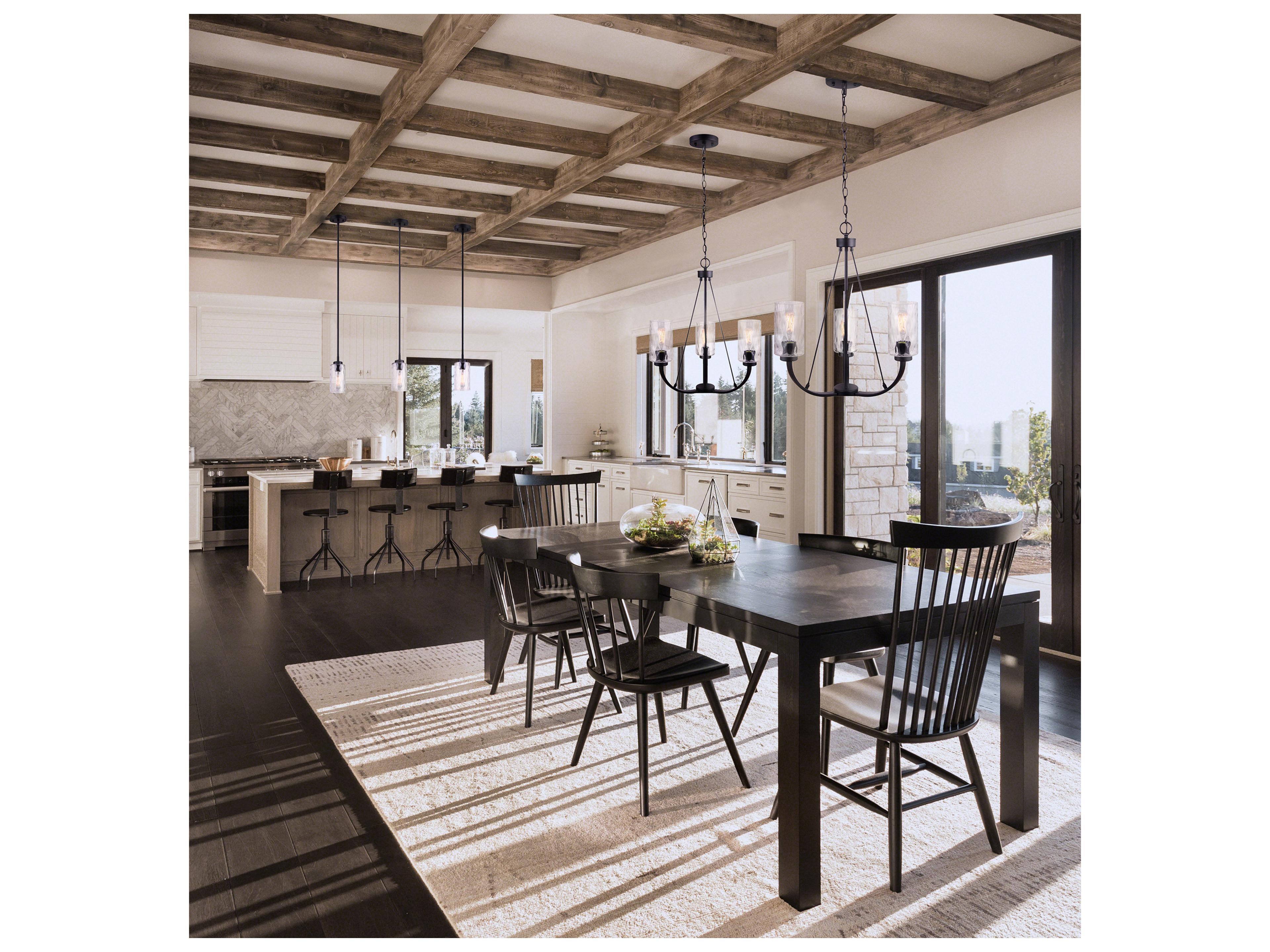 Canarm Newport 1 -light Black Cylinder Mini Pendant