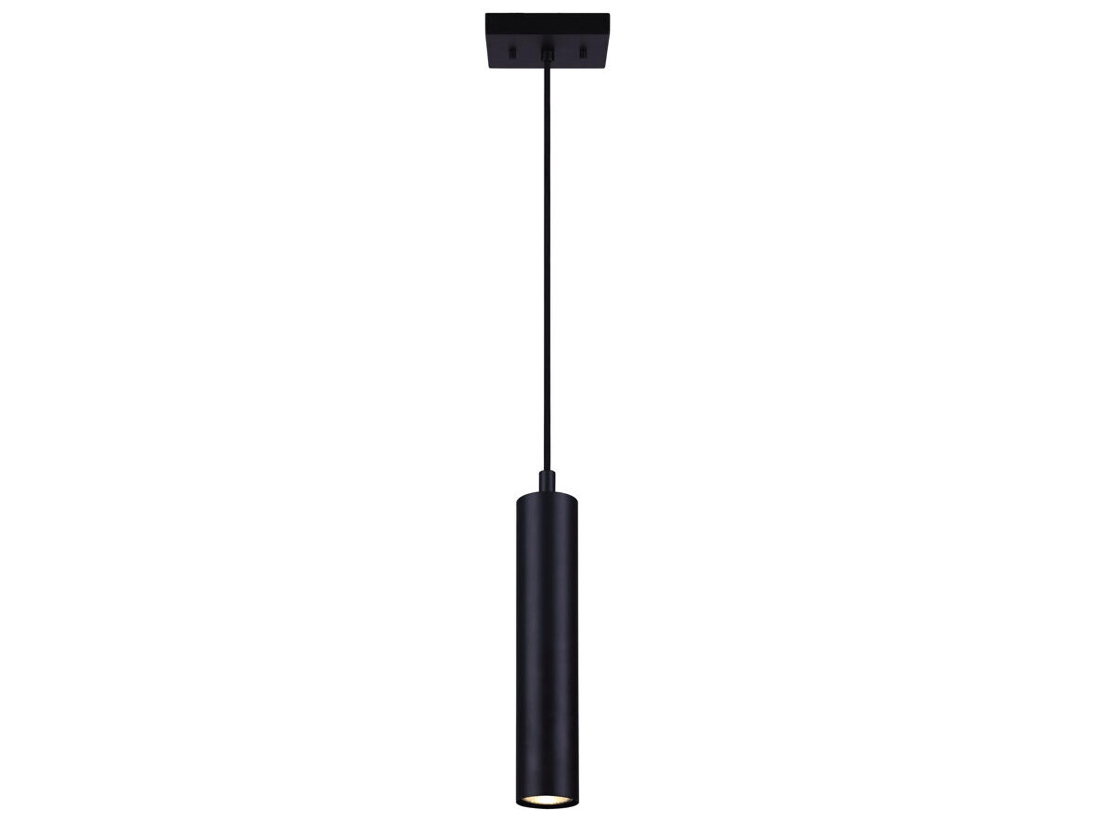 Carver 1 -light Black Cylinder Mini Pendant