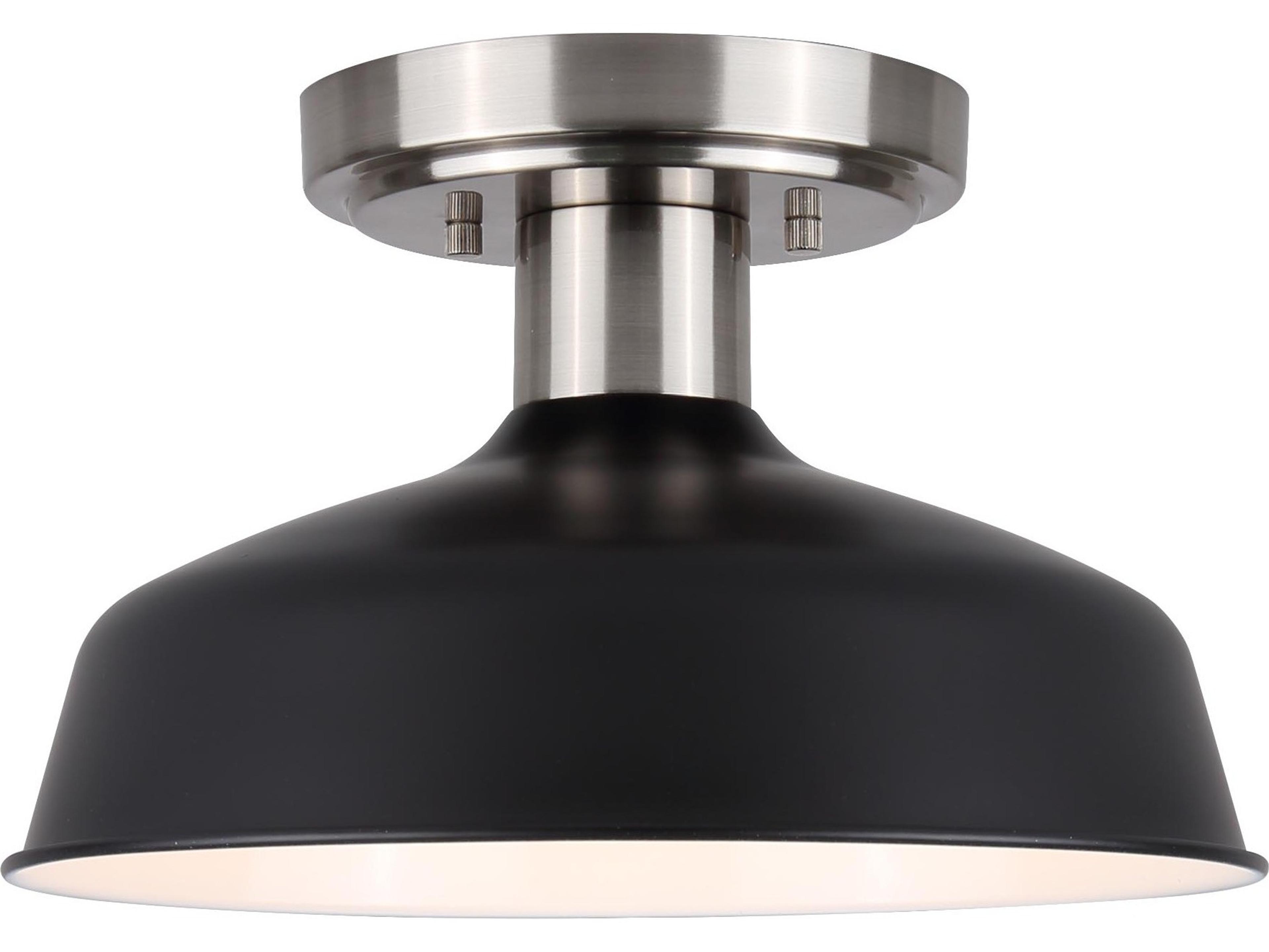 Bello 1 -light Black Bowl Semi Flush Mount