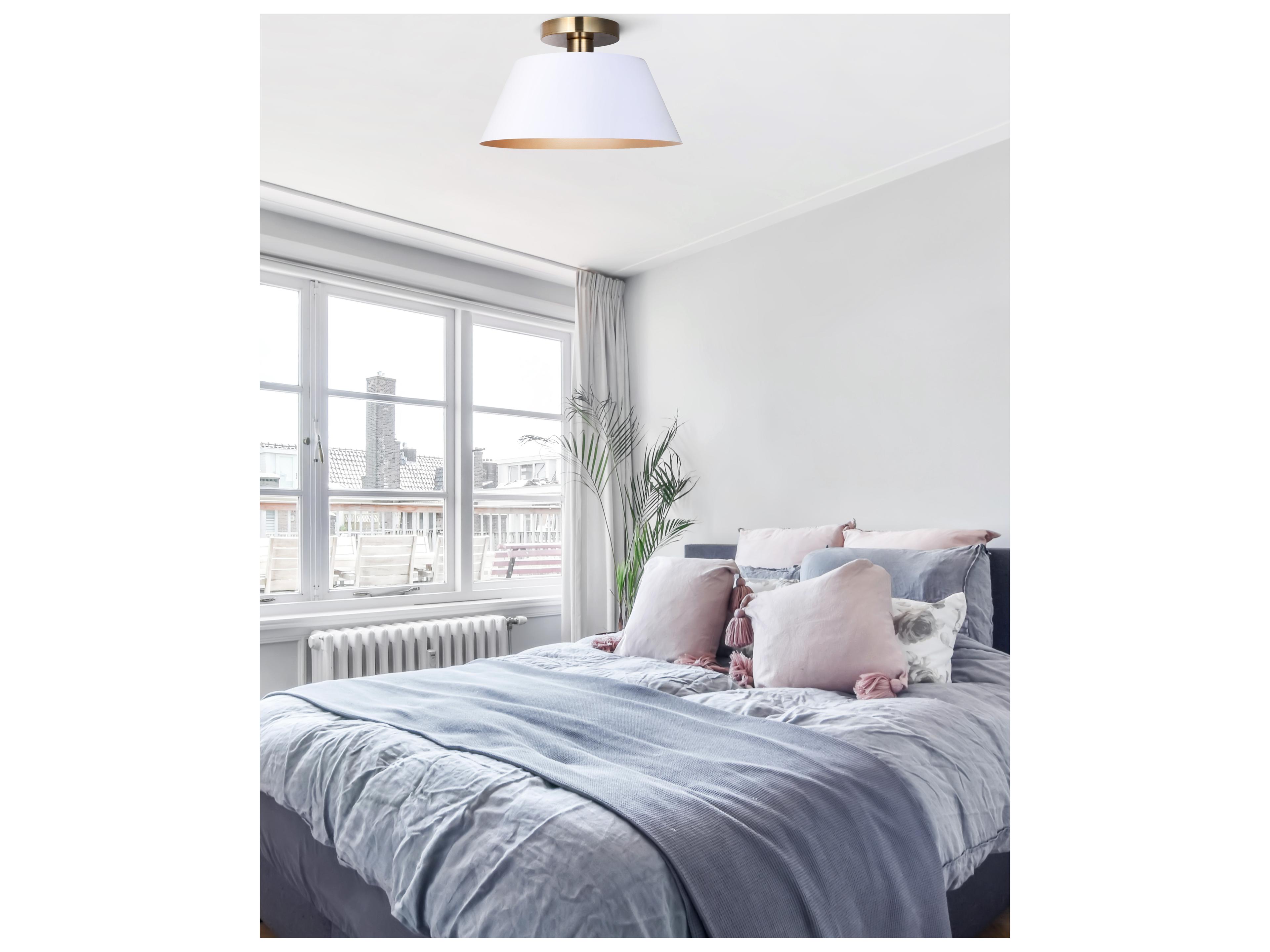 Canarm Daxton 1 -light White Semi Flush Mount