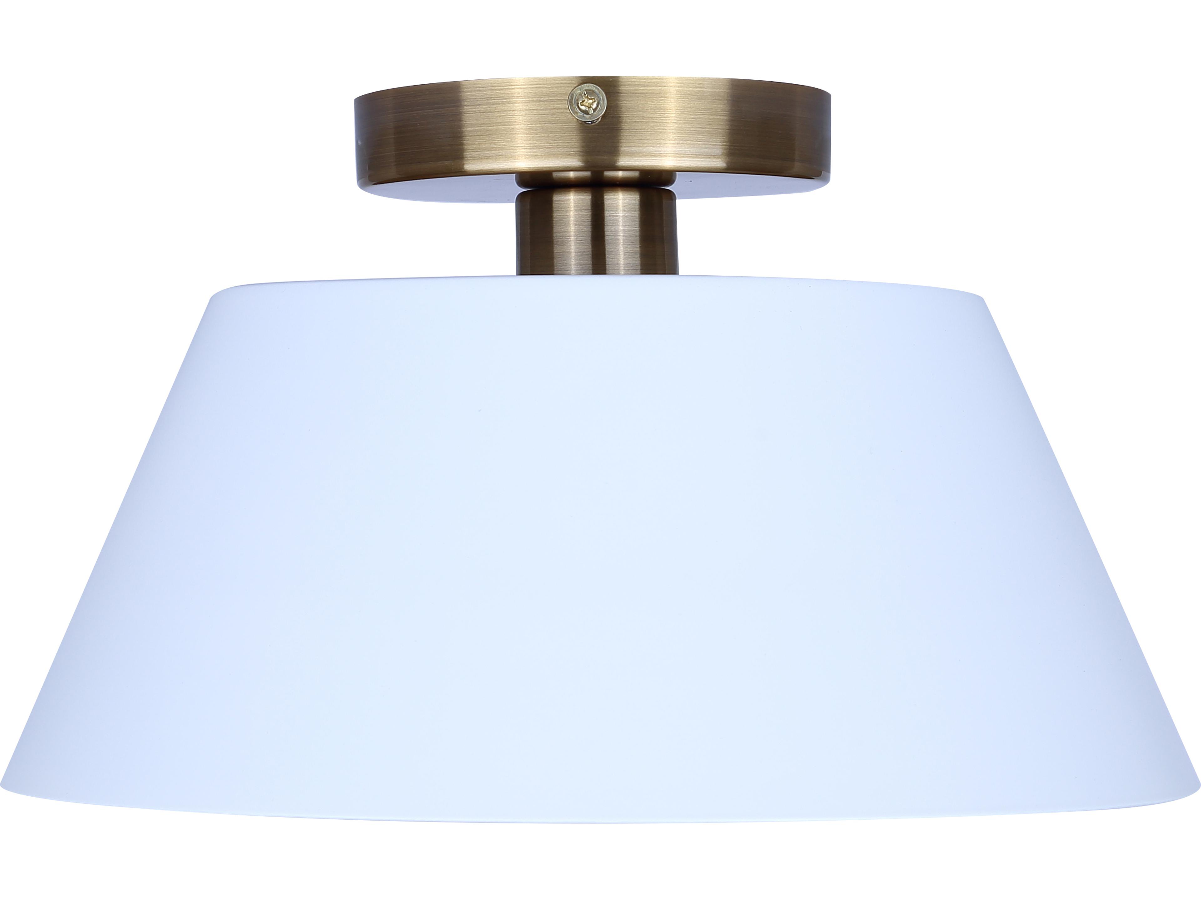 Canarm Daxton 1 -light White Semi Flush Mount