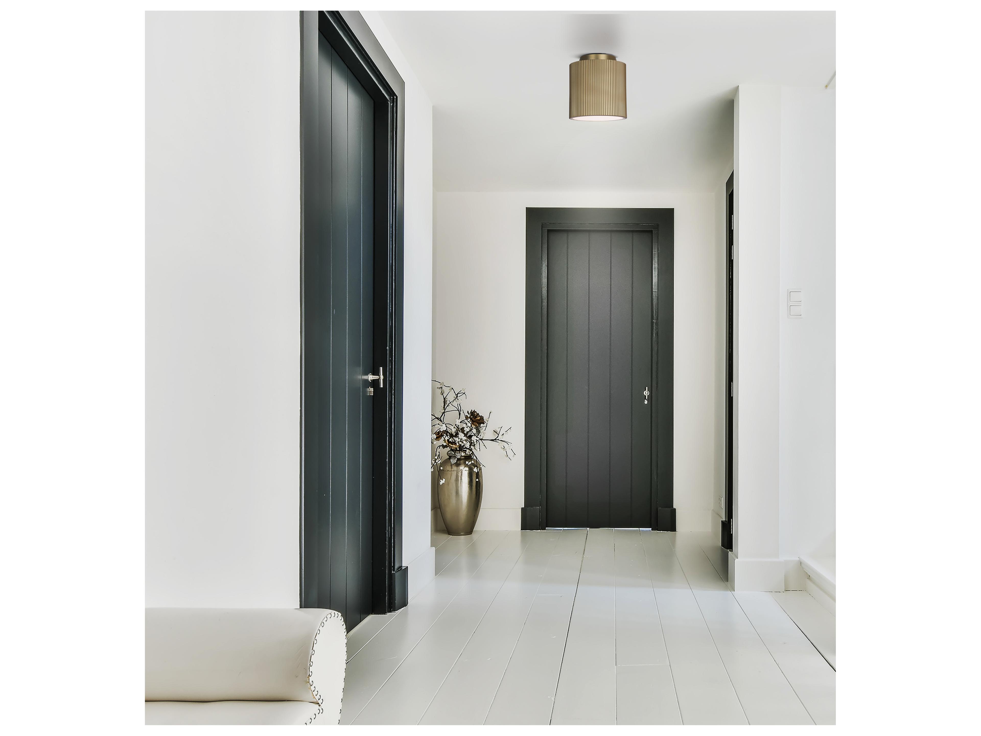 Canarm Scarlett 1 -light Gold Drum Semi Flush Mount