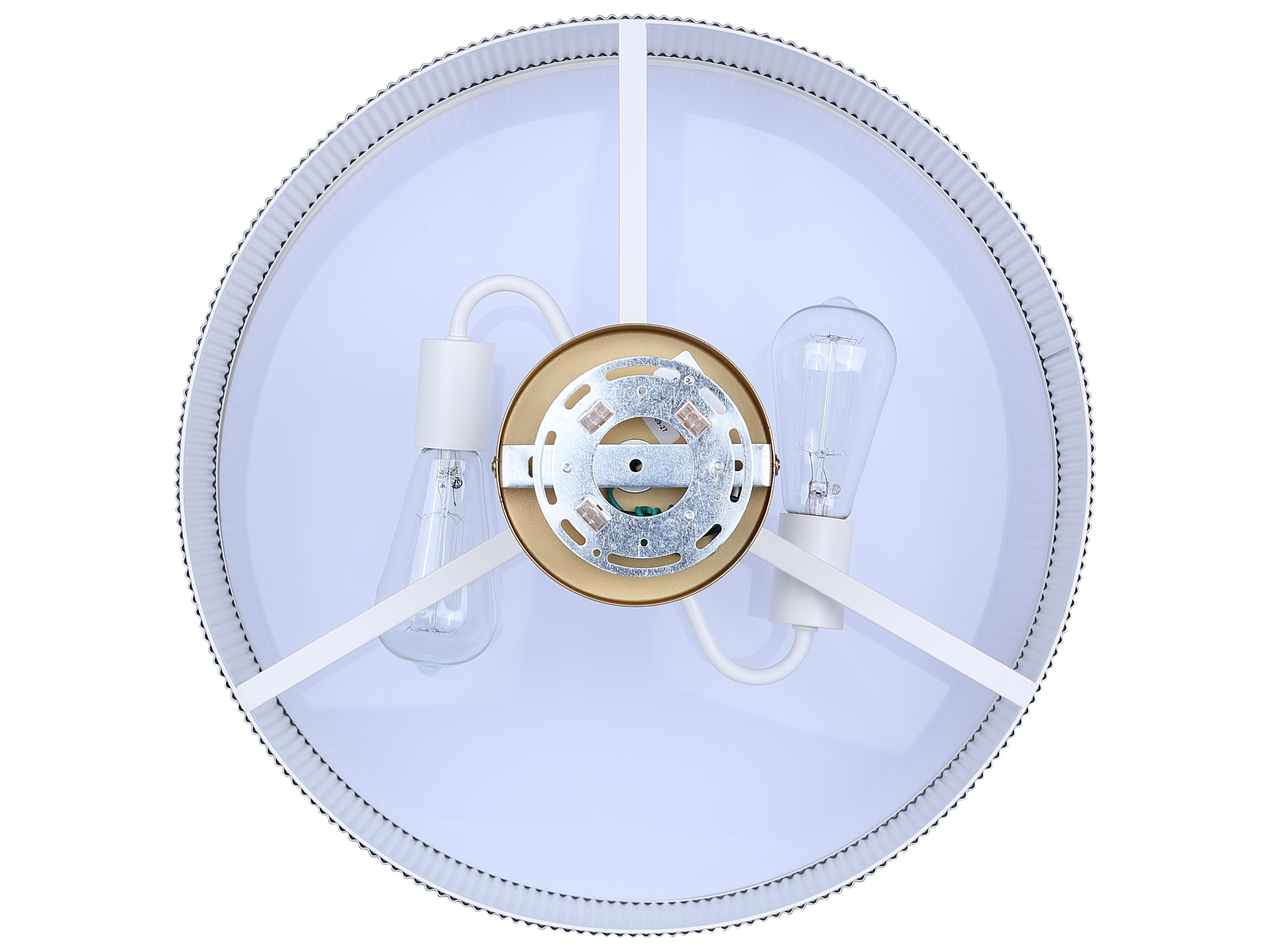 Canarm Scarlett 2 -light Gold Drum Semi Flush Mount