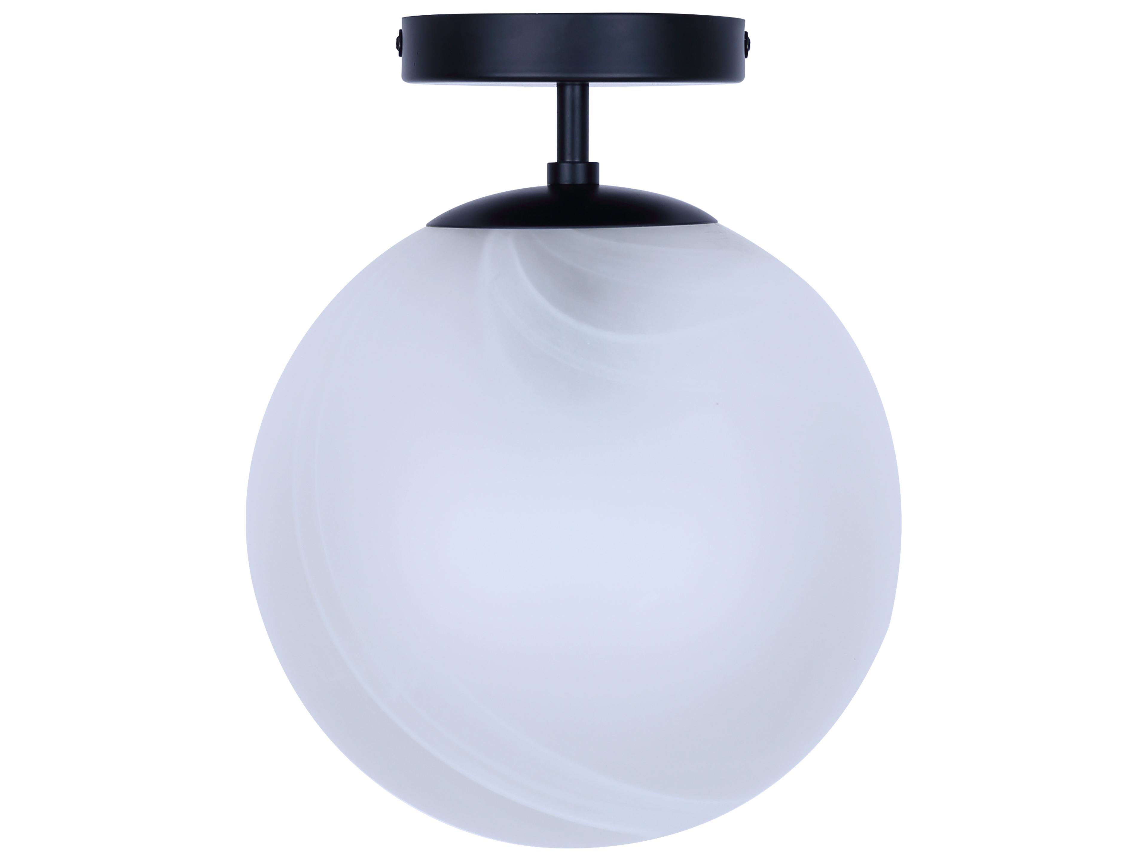 Canarm Mackenna 1 -light Black Globe Semi Flush Mount