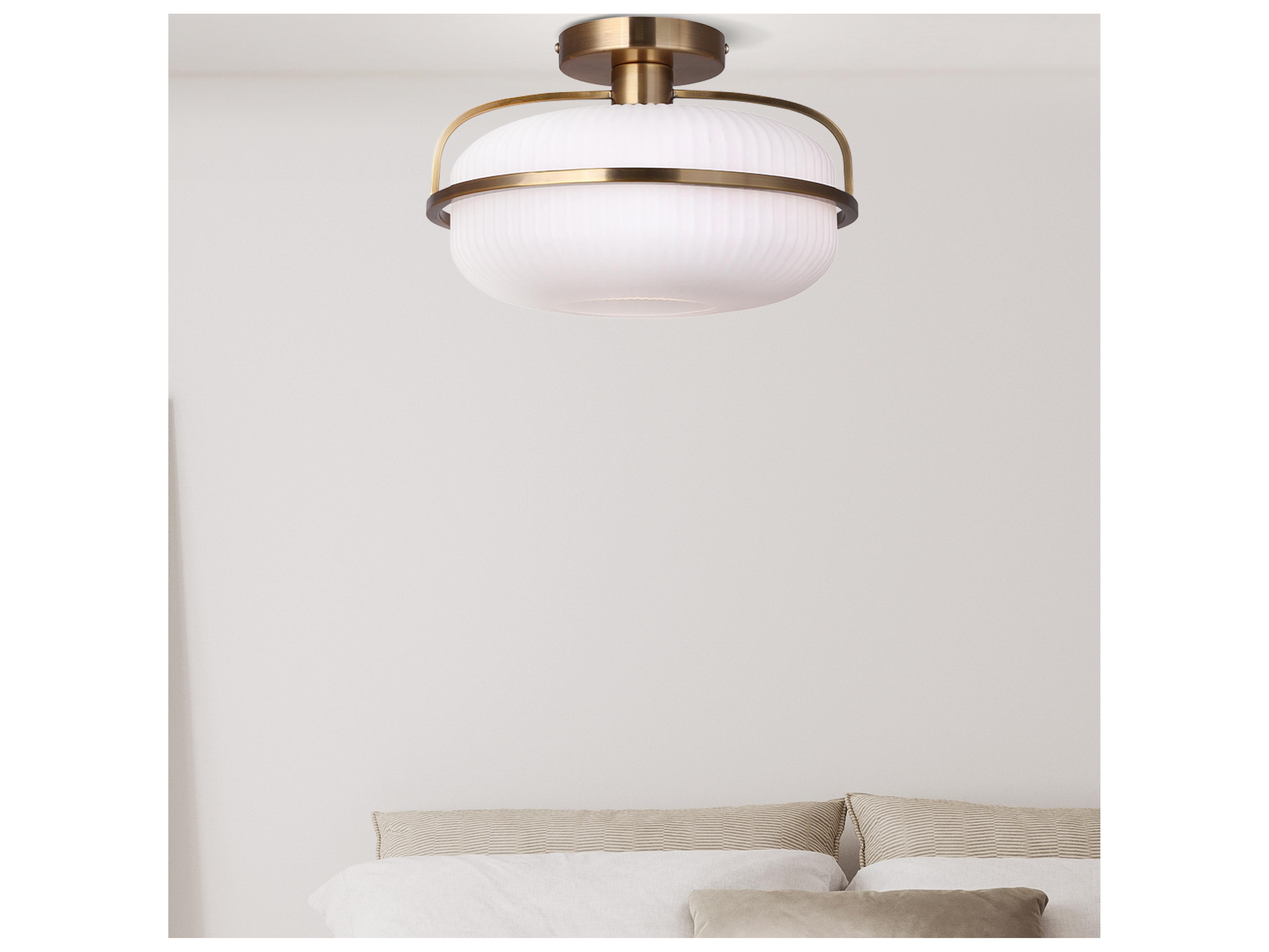 Canarm Eve 1 -light Gold Drum Semi Flush Mount
